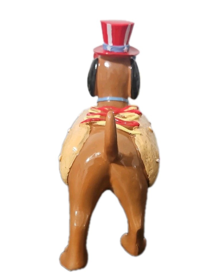 Patriotic 4th Of July Memorial Day Dauchound Hot Dog Figurine Americana New