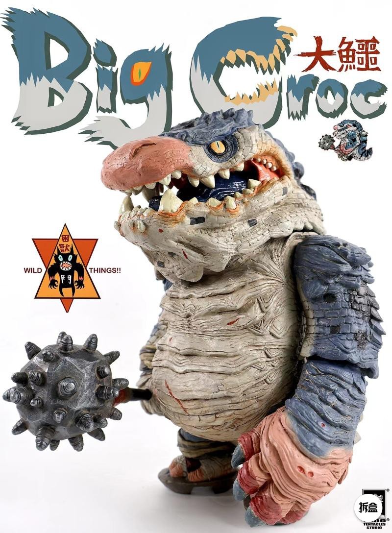 1000TENTACLES Big Croc Limited Ver. Sofubi Fashion Figure 19.5cm New In Stock