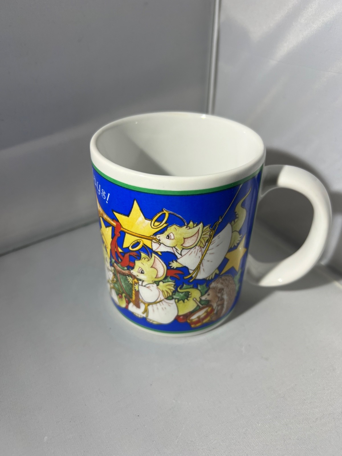 Happy Holidays mug pocket dragons real musgrave