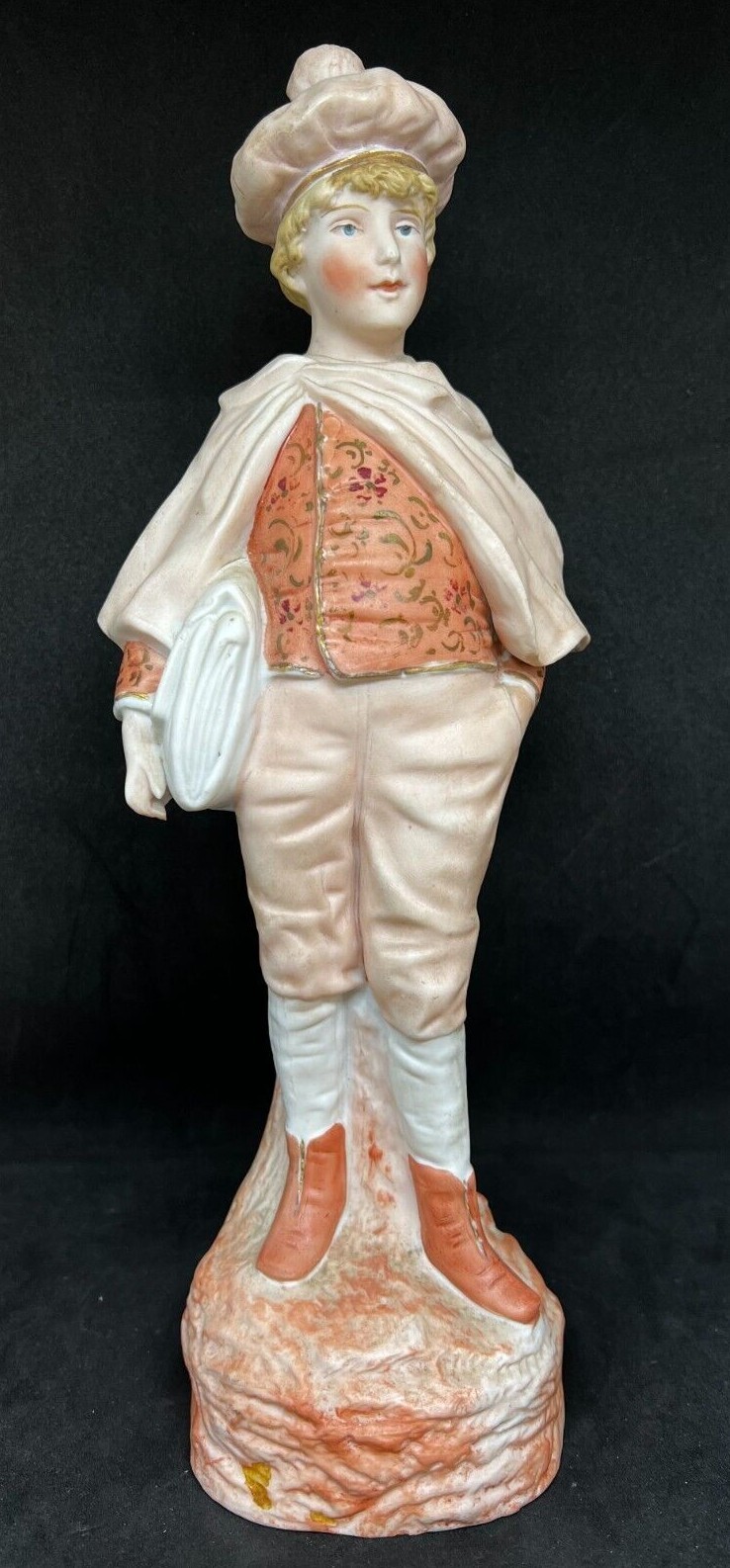 Gebruder Heubach-German Bisque-A Young Man Scholar Holding A Satchel 12 1/2″