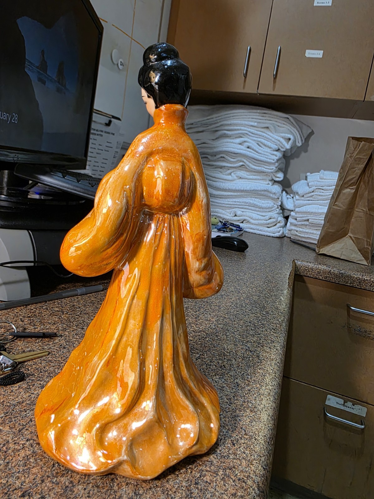 Vintage Josef Originals Geisha Japanese Girl Figurine, Unusual Piece