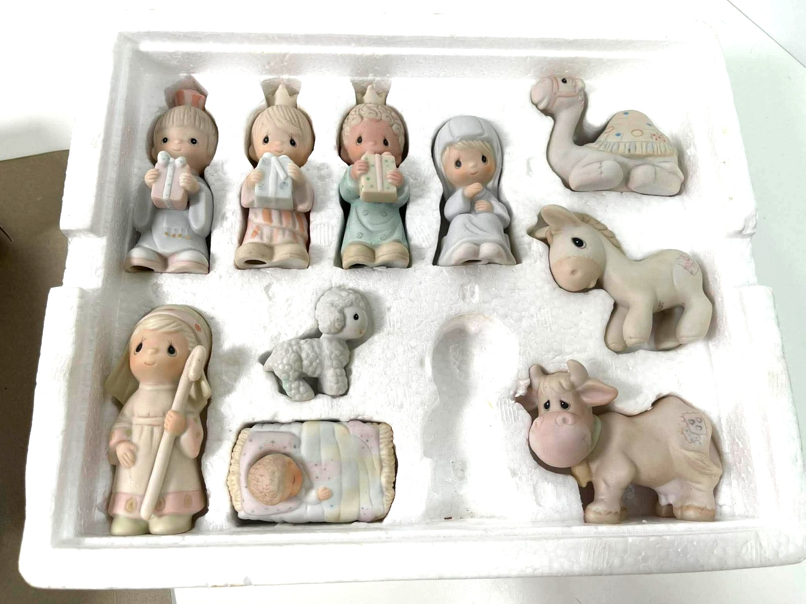 *Missing Joseph* Precious Moment Mini Nativity Figures E-2395 Come Let Us Adore
