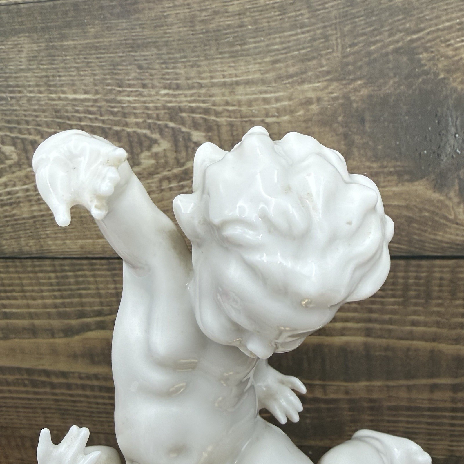 Karl Tutter Signed Children Cherubs on Gilt Sphere Hutschenreuther Selb MCM