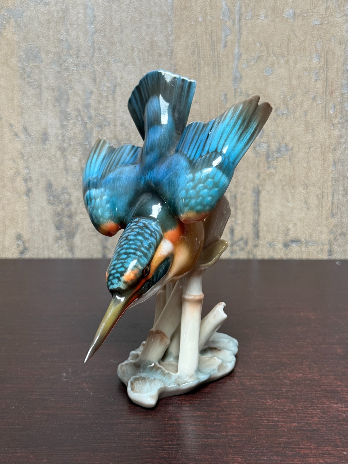 Hutschenreuther Selb Kingfisher Bird Porcelain Figurine by Hans Achtziger German