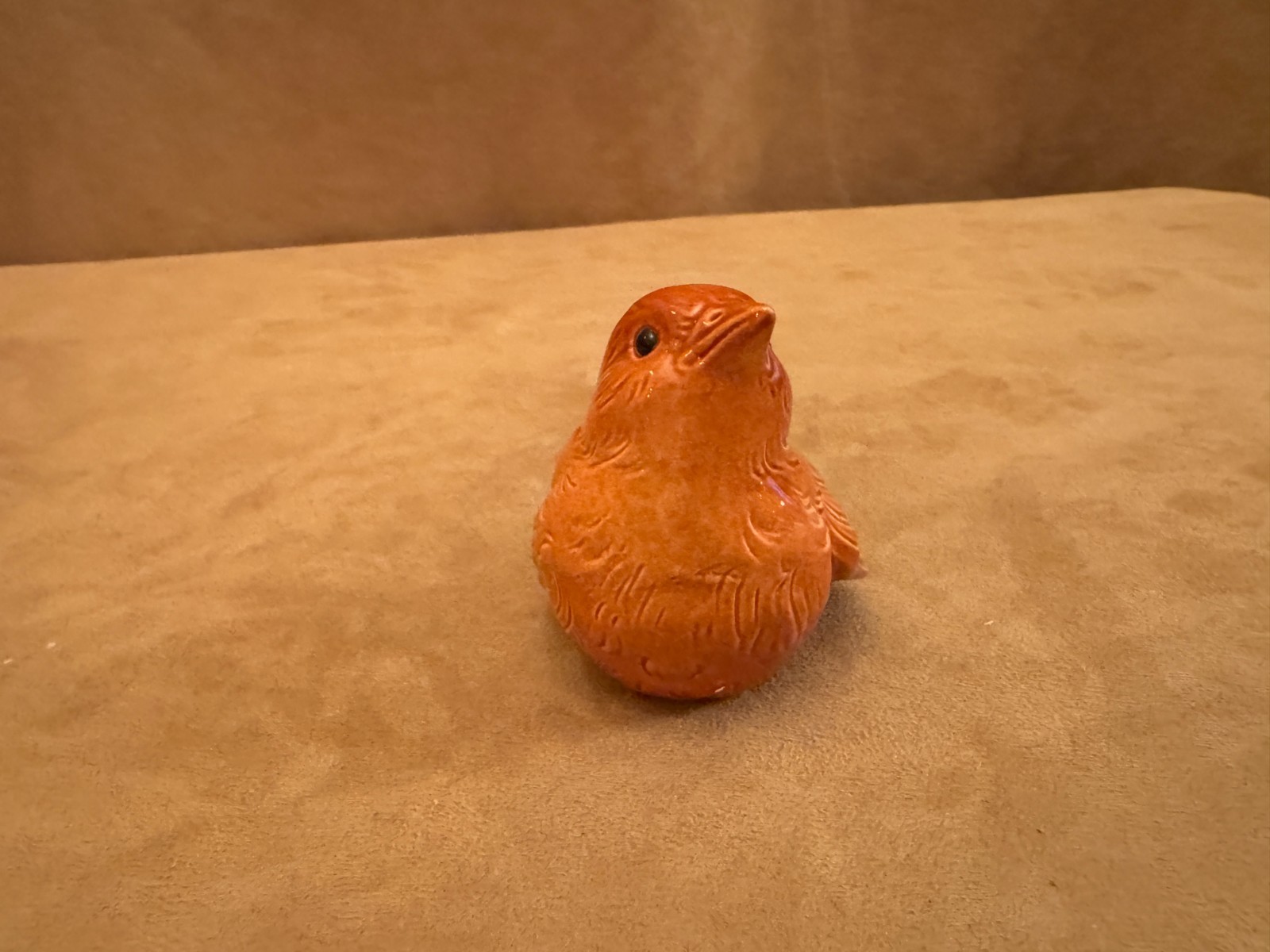 Goebel Sparrow West Germany Porcelain 4″ Bird Figure CV72 brown dark orange