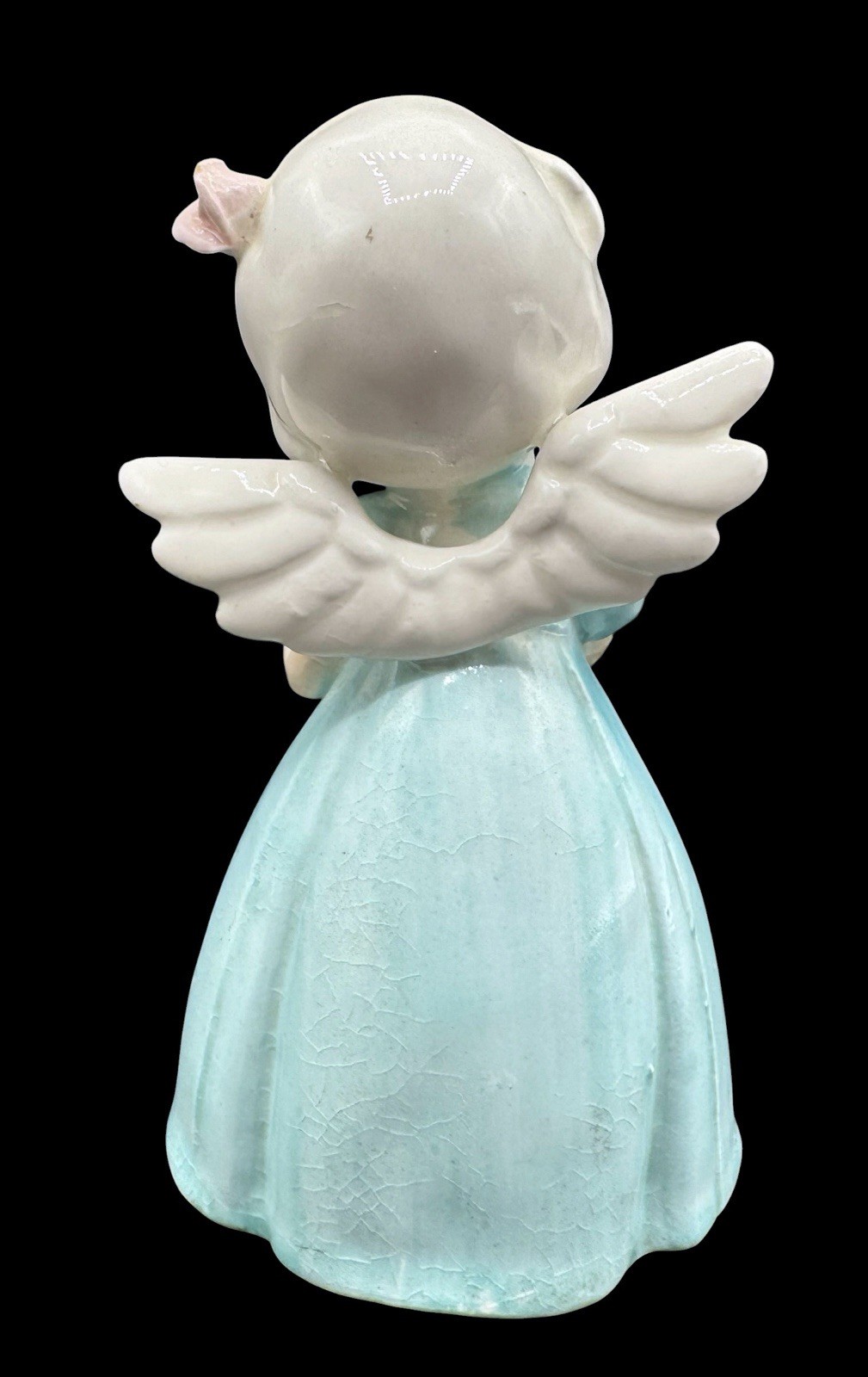 Vintage Nippon Yoko Boeki Co Japan Angel Figurine Holding Sheet Music Book Blue