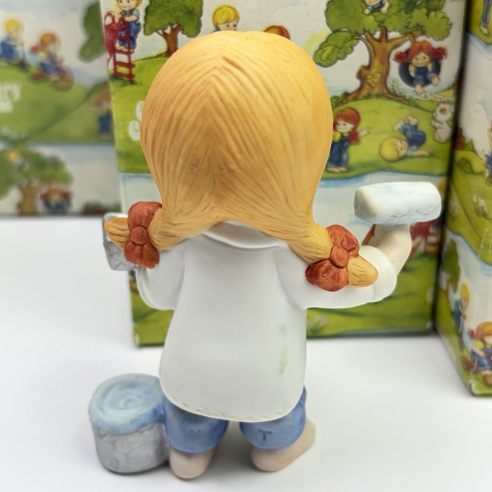 Enesco Country Cousins Mixed Playing Character Lot & Boxes, Lot Of 9