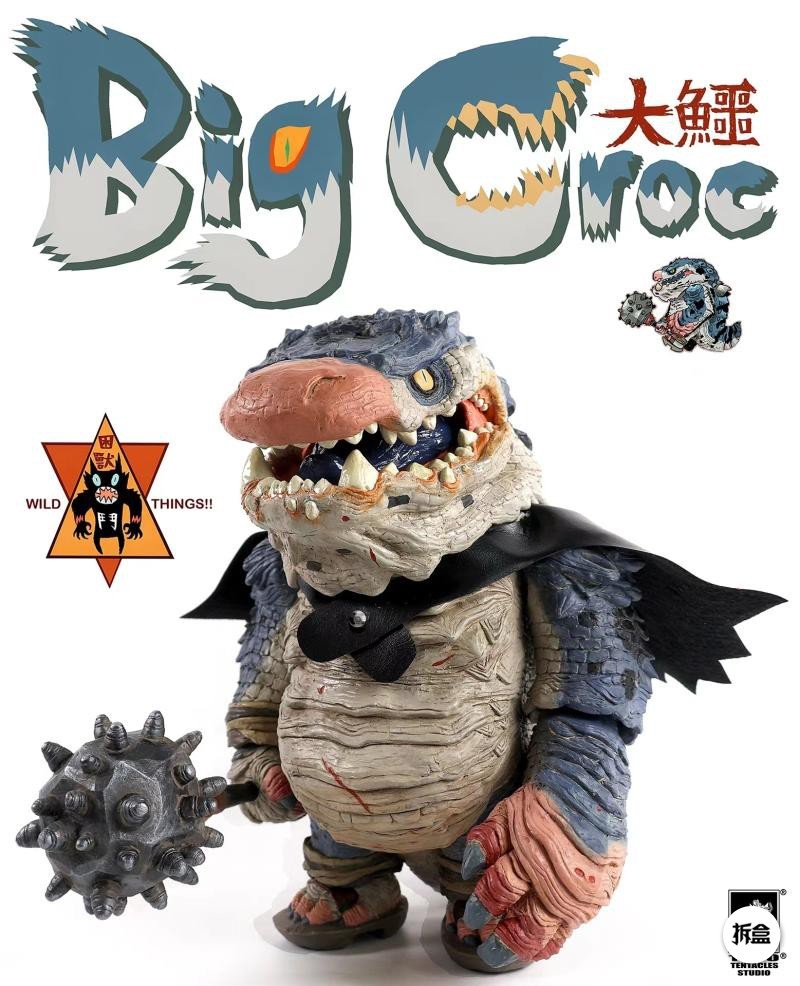 1000TENTACLES Big Croc Limited Ver. Sofubi Fashion Figure 19.5cm New In Stock