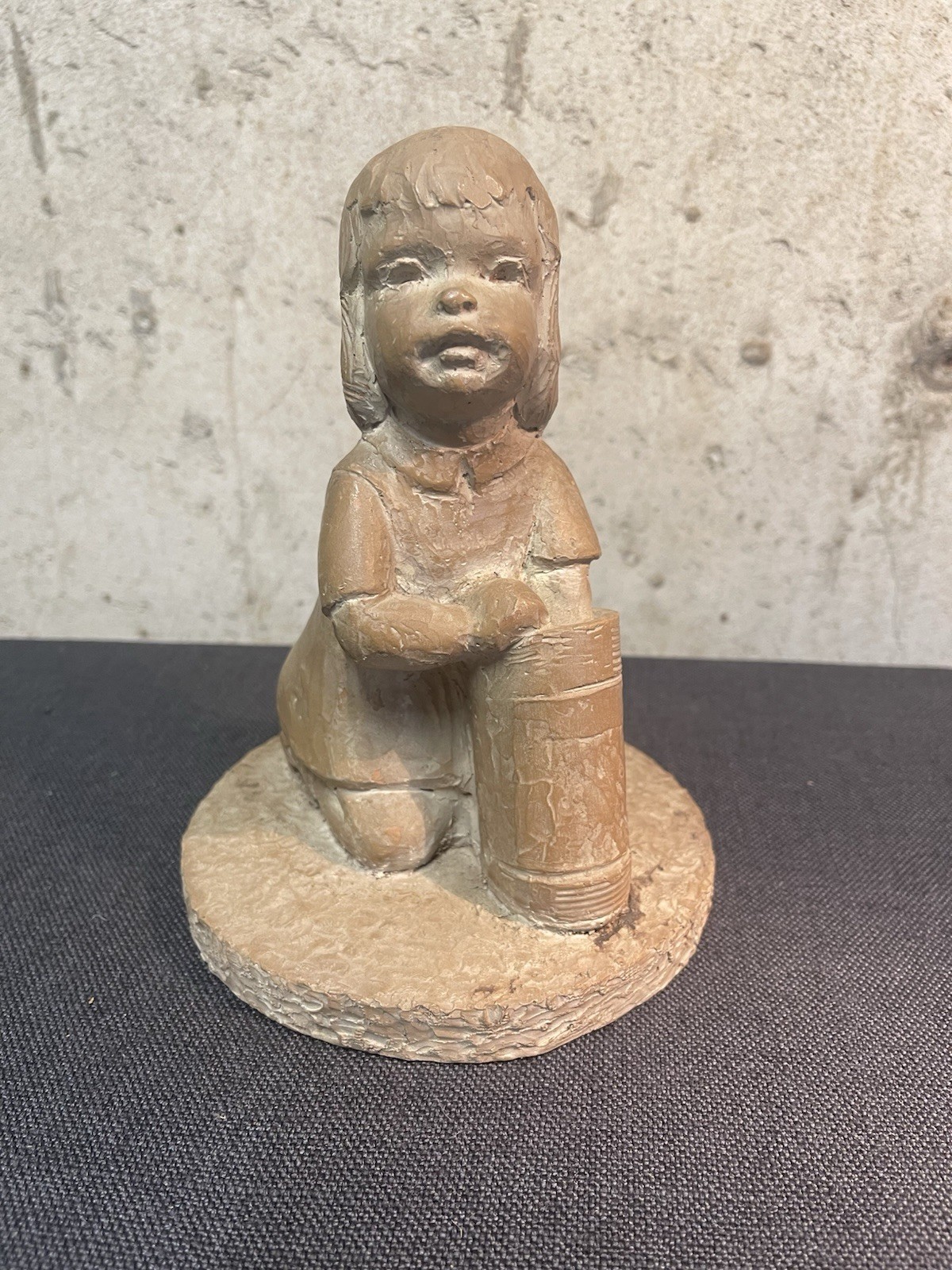 Haeger Pottery , Vintage 1970’s Marty Strubel Figurine: Girl With Bucket