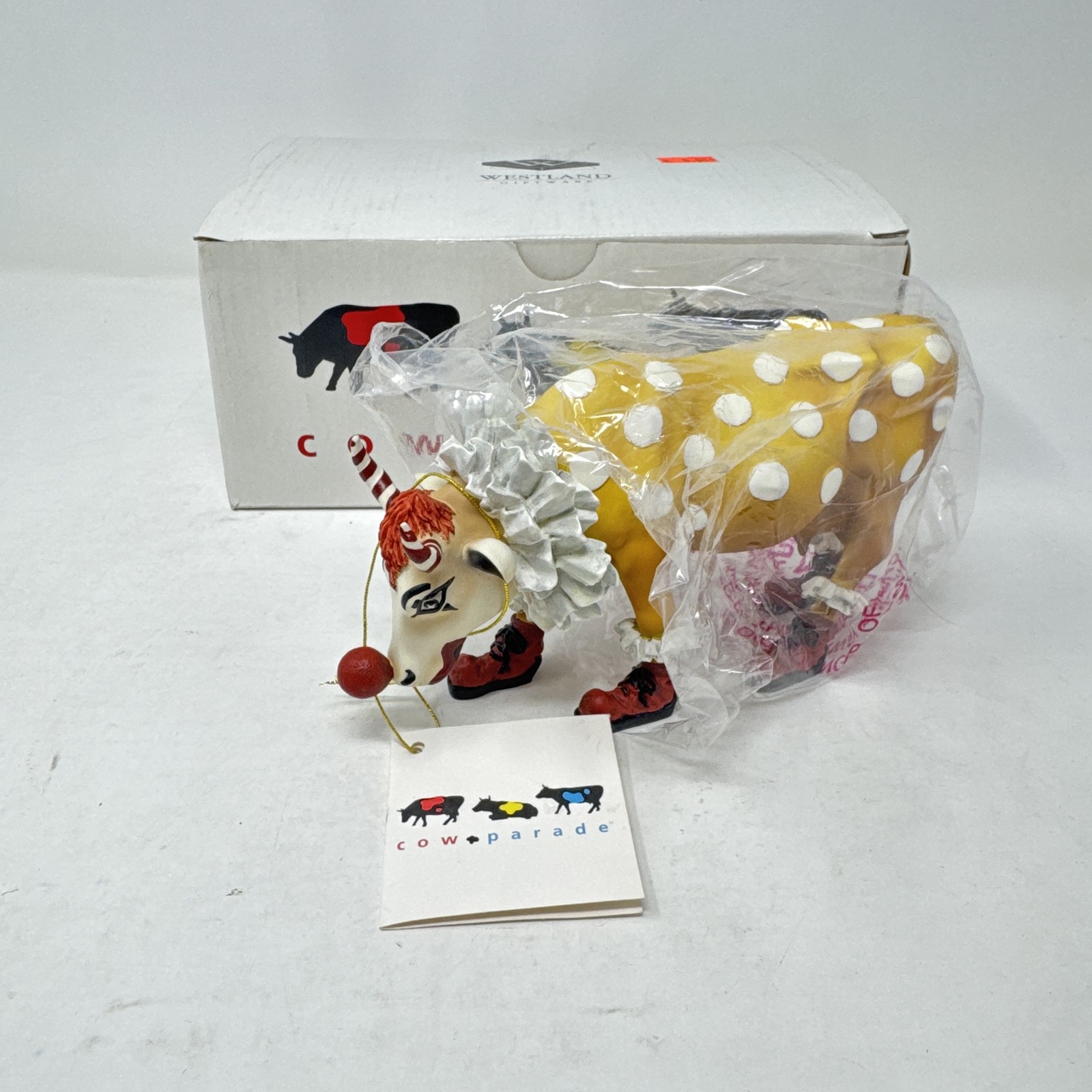 Cow Parade “Clown Around” Polka Dot Clown Cow Figurine Westland Giftware