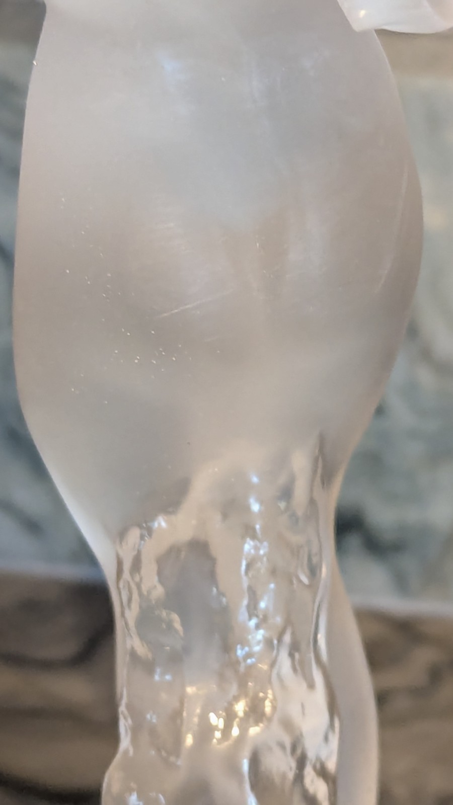 Lalique France “Tête Penchée” Frosted Crystal Nude Figure – 10″ Art Deco Sculptu