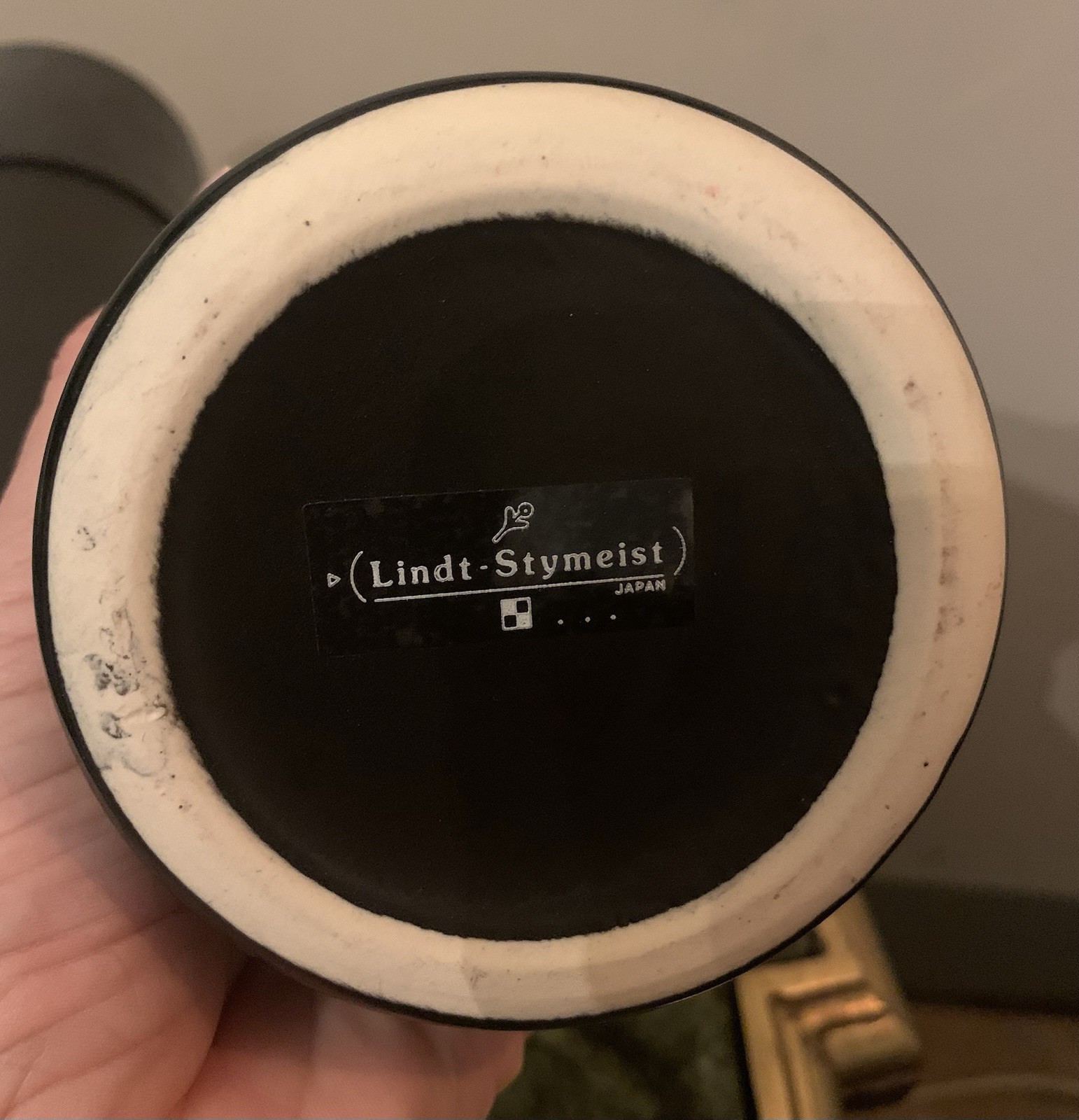 Lindt-Stymeist Matte Glazed Black Ceramic Made In Japan 1980-1990