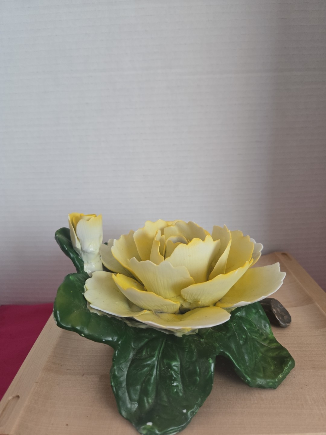 Porcelin Rose Not Marked But Made In Capodimonte Style Petals Intact Some Paint