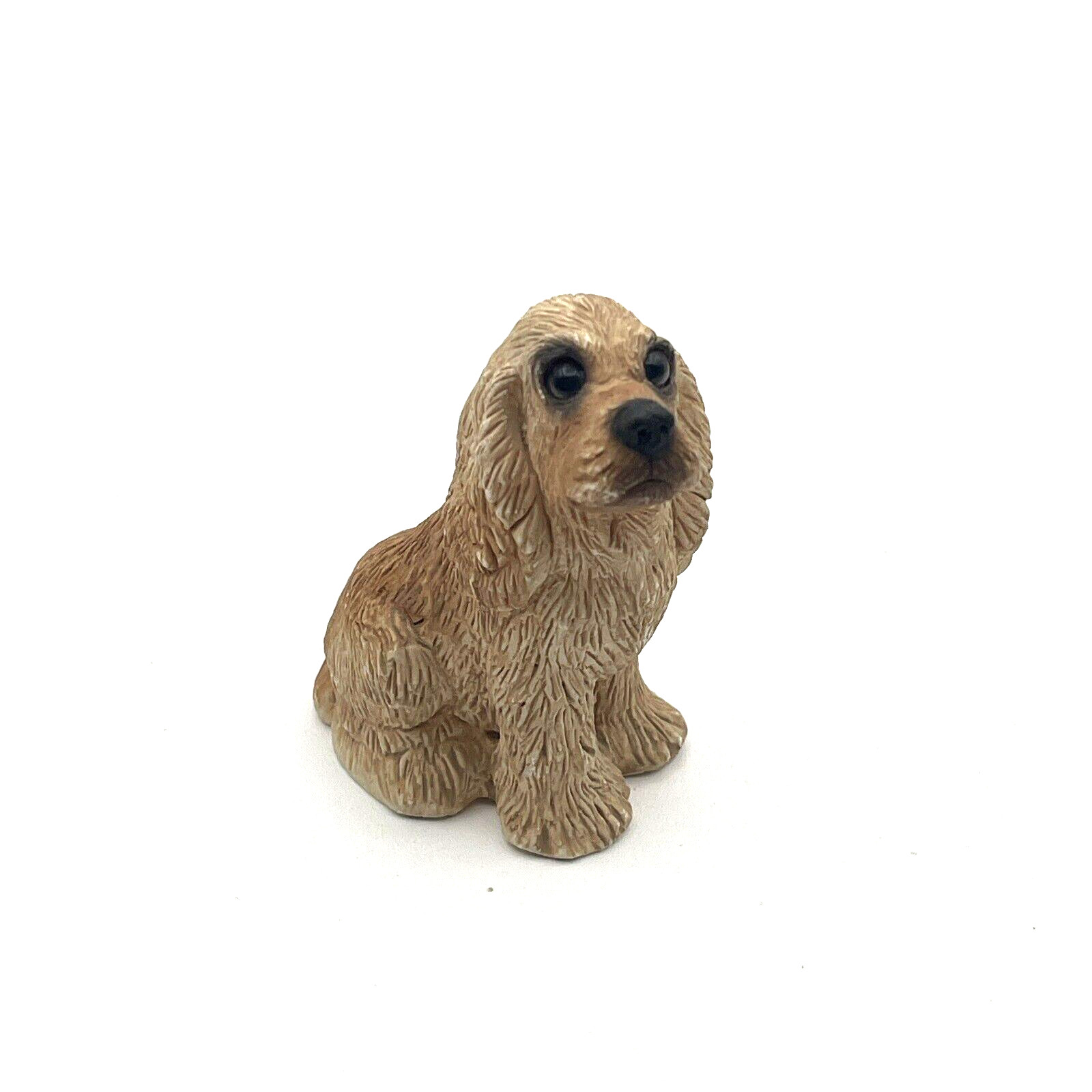 Vintage 1984 Stone Critter Collection Figurine Cocker Spaniel Dog Sitting