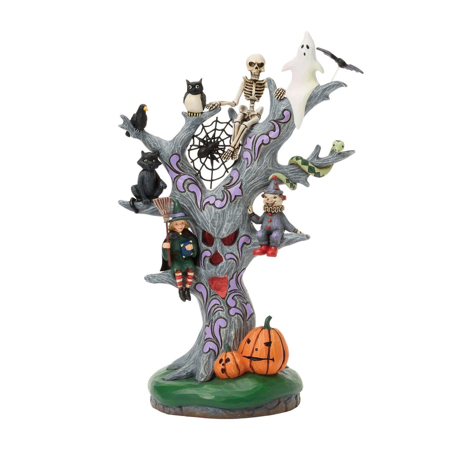 Jim Shore SCARY LED TREE HALLOWEEN FIGURINE-WICKED WOODS 6018090 NEW