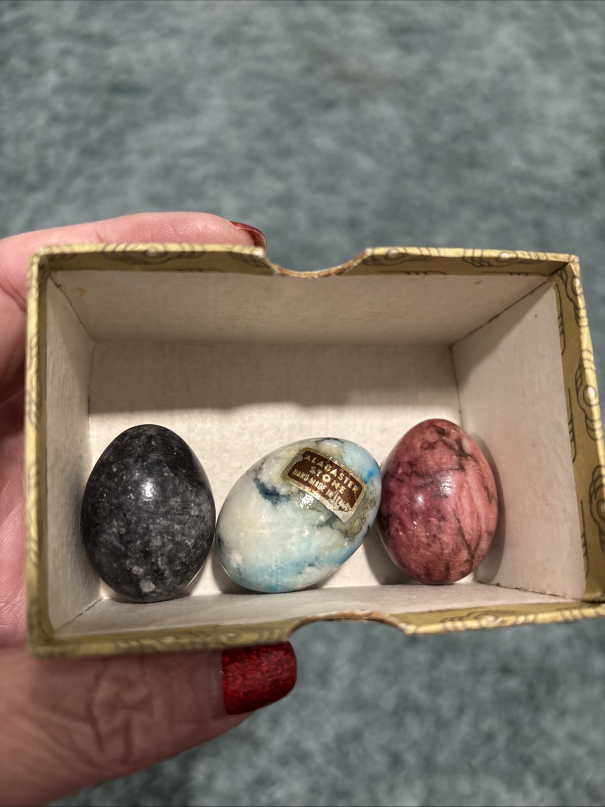Vintage Alabaster Eggs – Handcrafted In Italy – Plus 2 More Unsure Of Origin