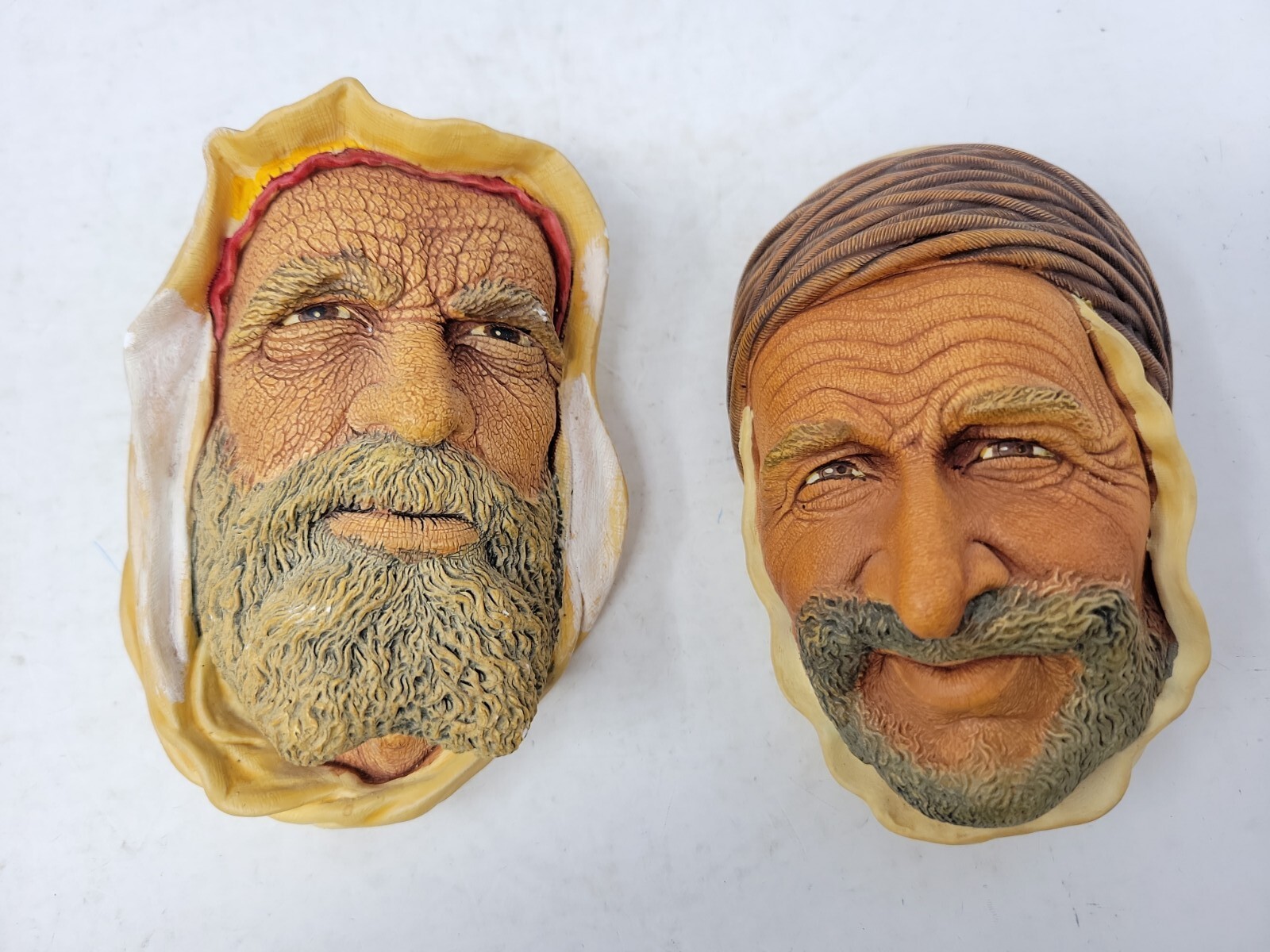 Vintage Lot of 4 RARE Bosson Chalk Heads Persian Old Timer Hillbilly Pipe Fagin
