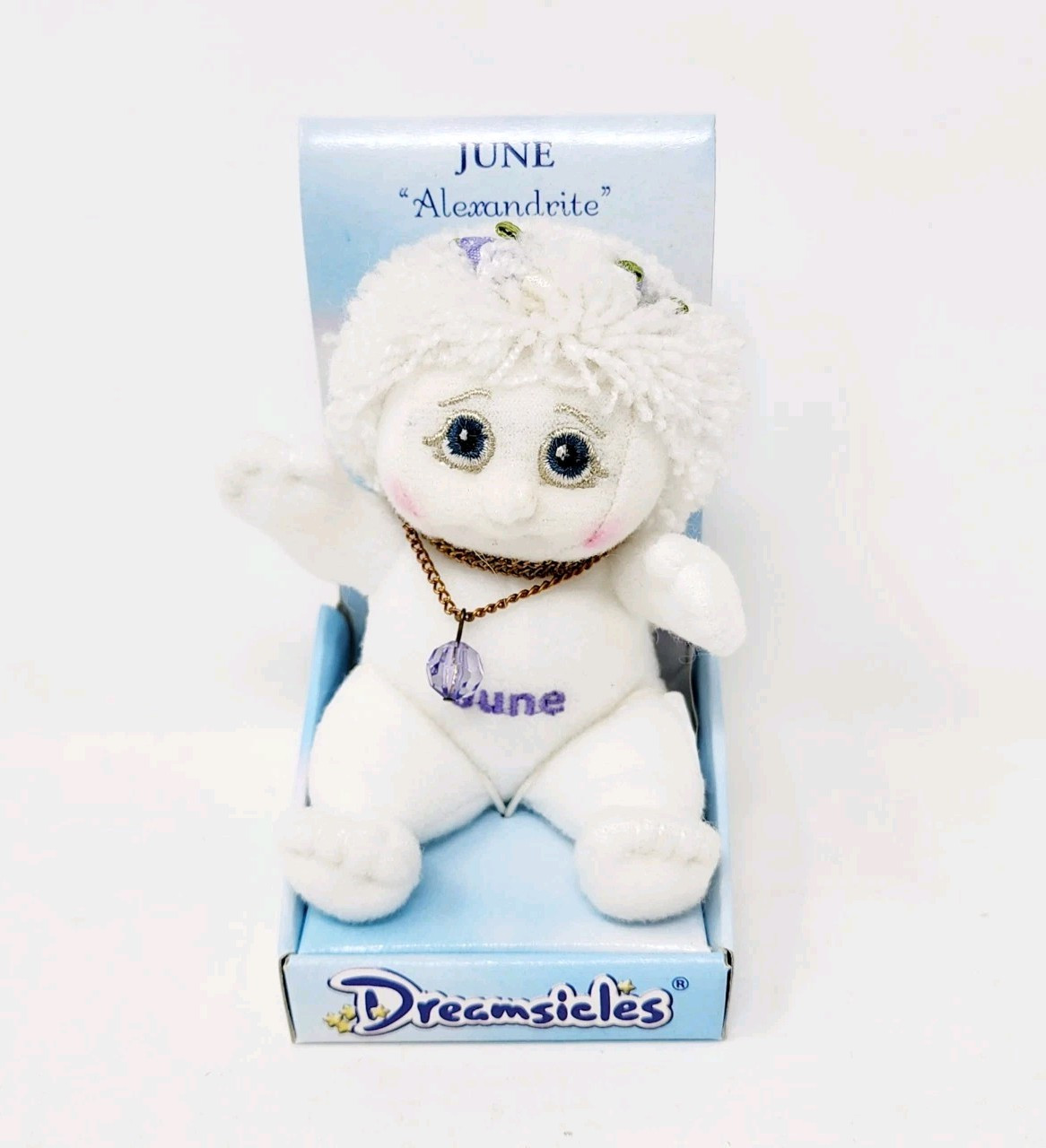 Dreamsicles Birthday Hugs Angel Hugs Plush with Birthstone Necklace June