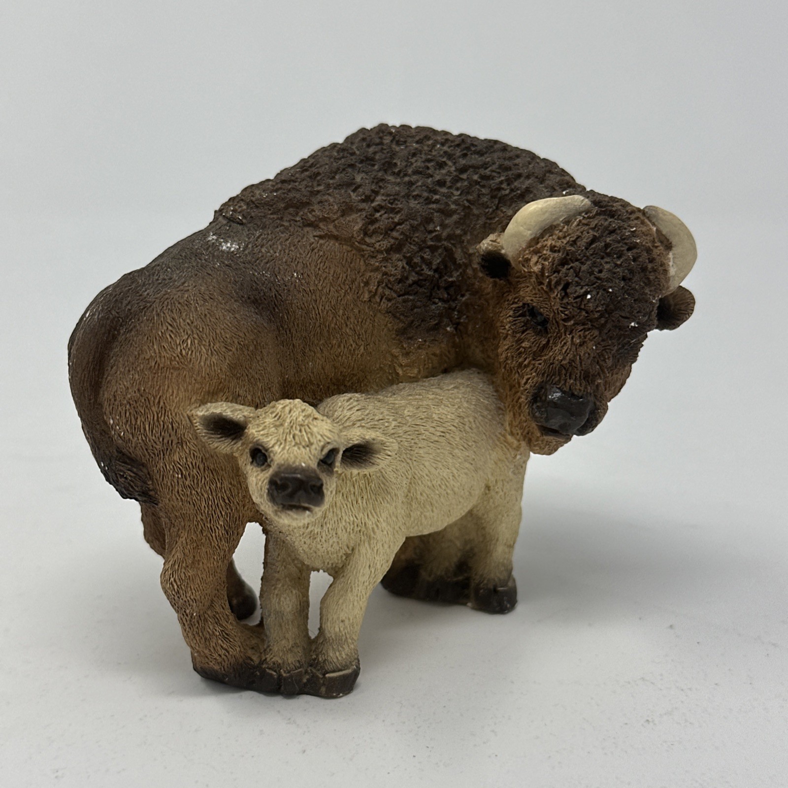 Stone Critters Buffalo with Calf Figurine SC-653 Made in the USA