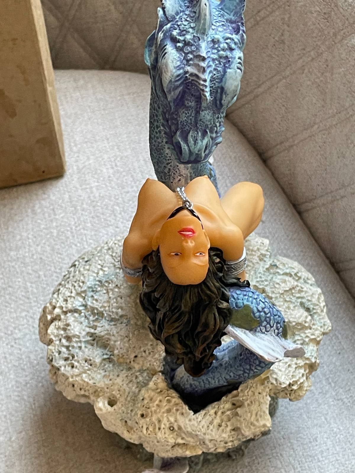 RARE BUD PLANT COMIC ART TYPHAEON CAPTIVE STATUE NUDE MADIAN & DRAGON FIGURE