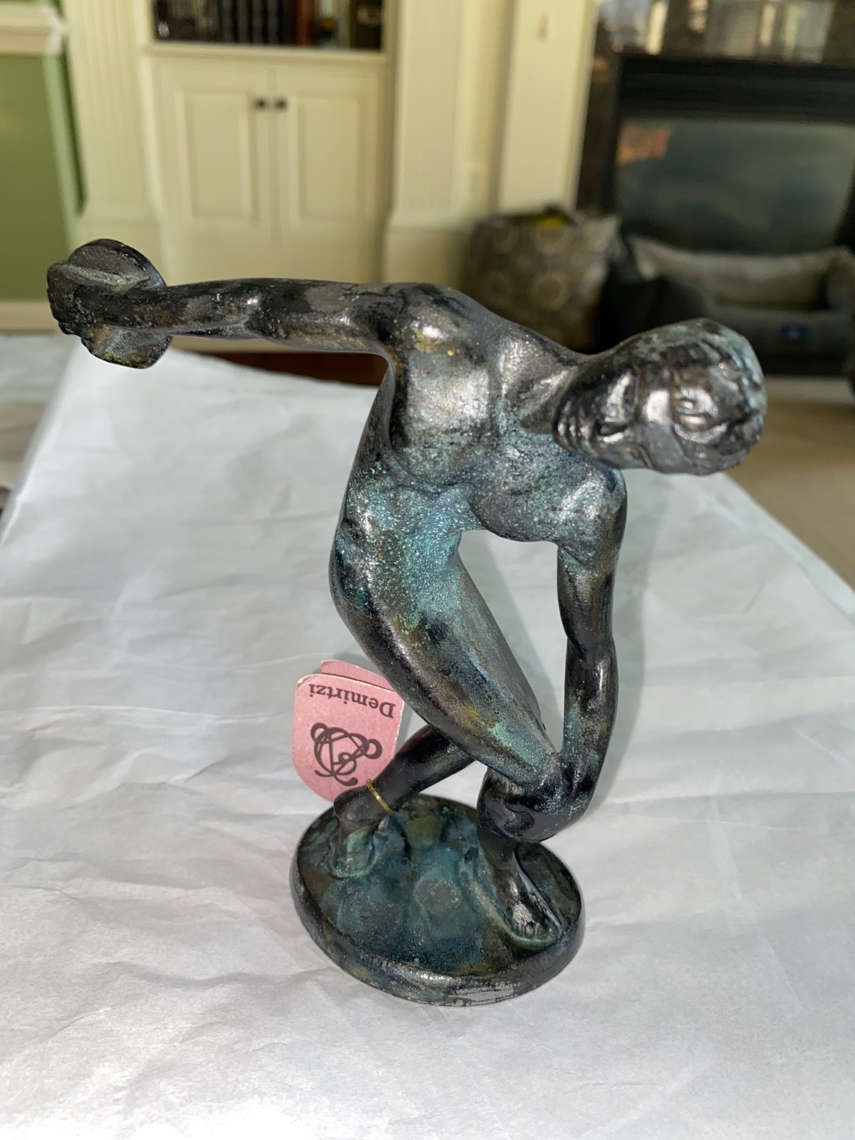 Discobolus of Myron small bronze statue – Discus Thrower Athlete – Olympic Games
