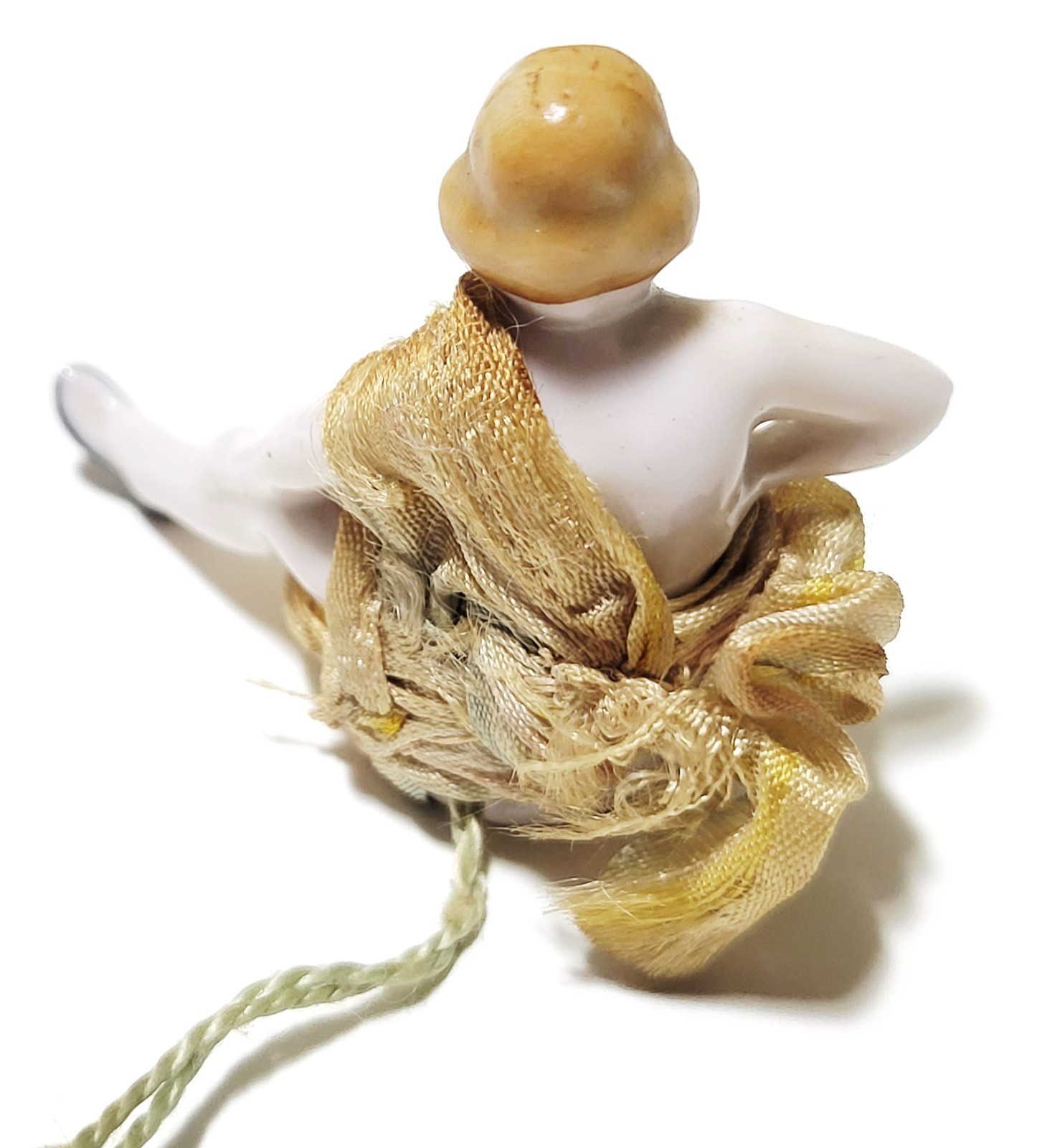 Flapper Pin Cushion Doll Miniature German Art Deco Figurine 2.25″