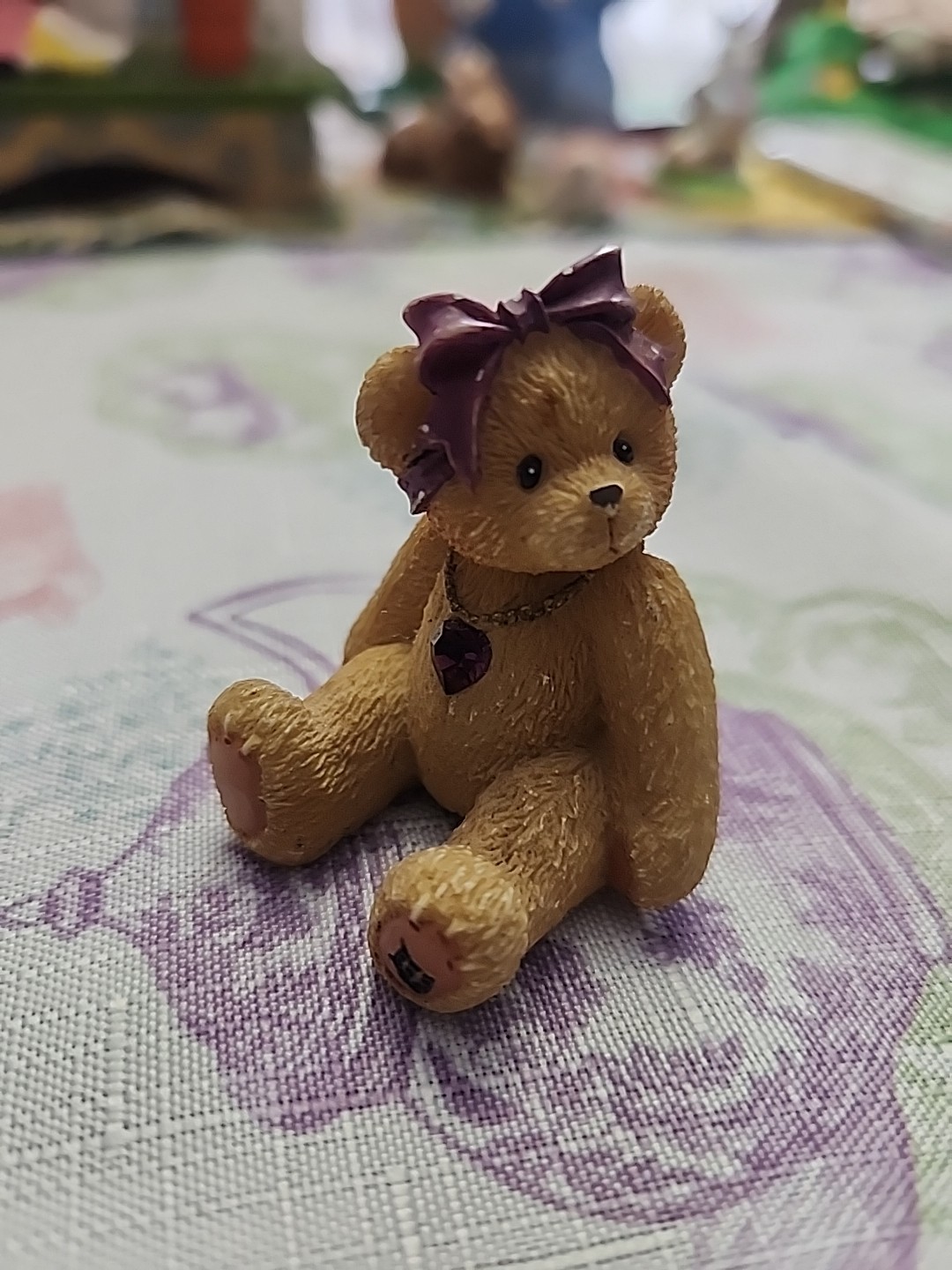 Vtg Cherished Teddies Birthday Birthstone Bear Enesco February 1996 P. Hillman
