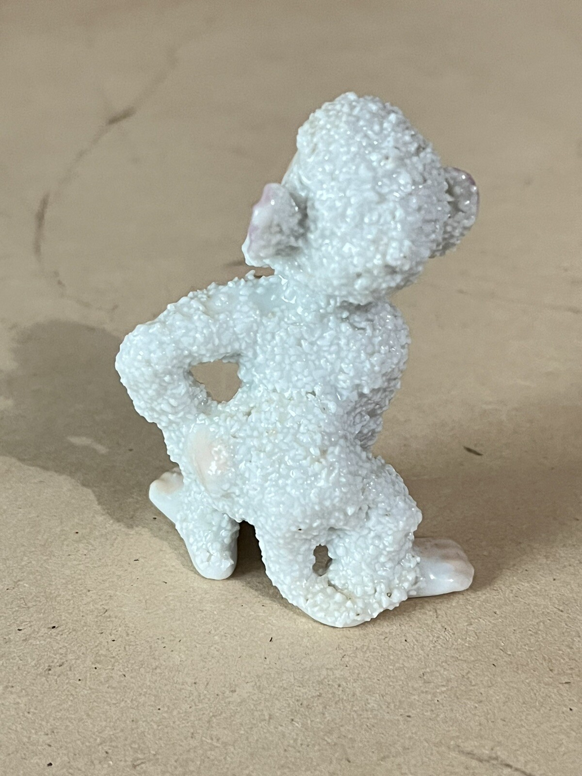 Vtg 8cm Sugar Textured Porcelain Monkey Figurine