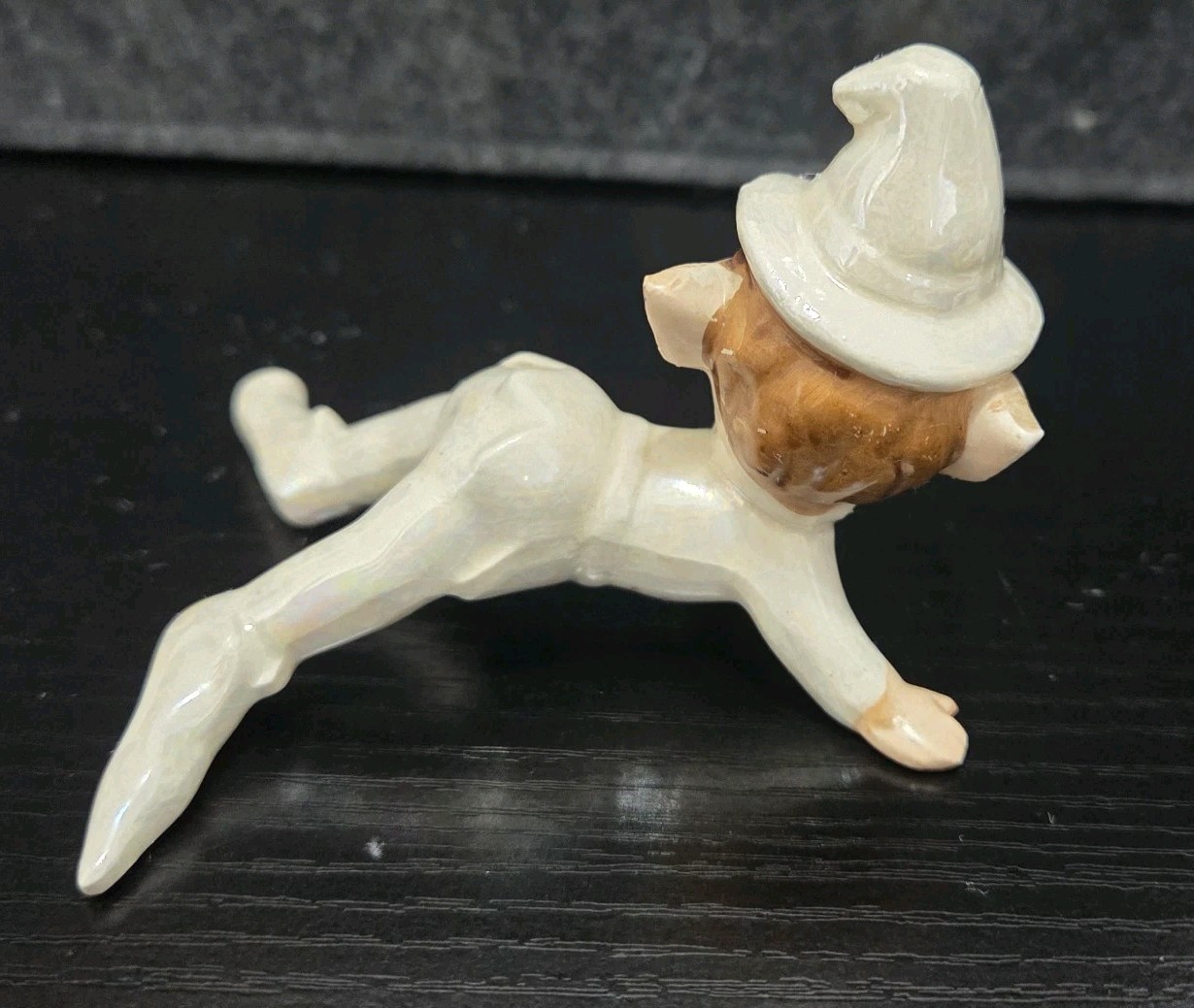 Vtg Set of LEFTON? Iridescent White Pixie Elf Whimsical Figures Japan Christmas