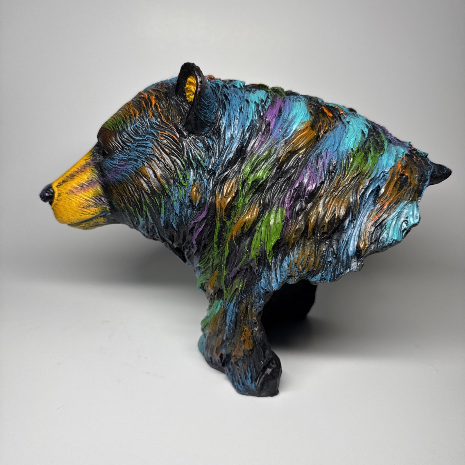 Ebros Gift Wild & Free Colorful North American Brown Bear Bust Figurine 7″H