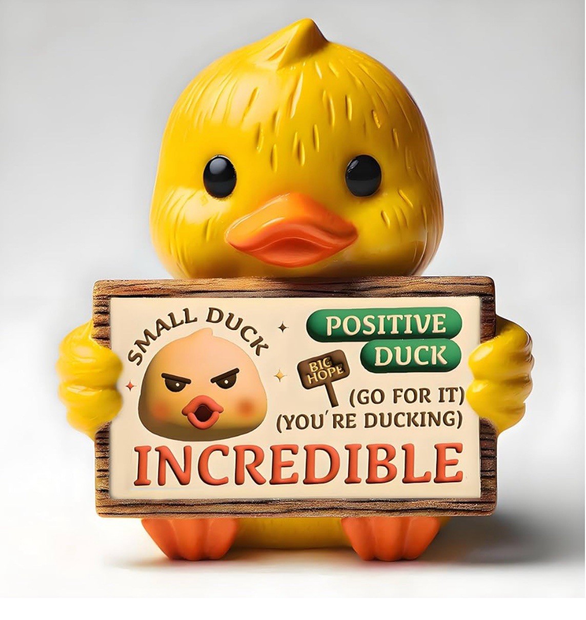 Positive Duck Figurine – “You’re Ducking Incredible” Motivational Desk Decor