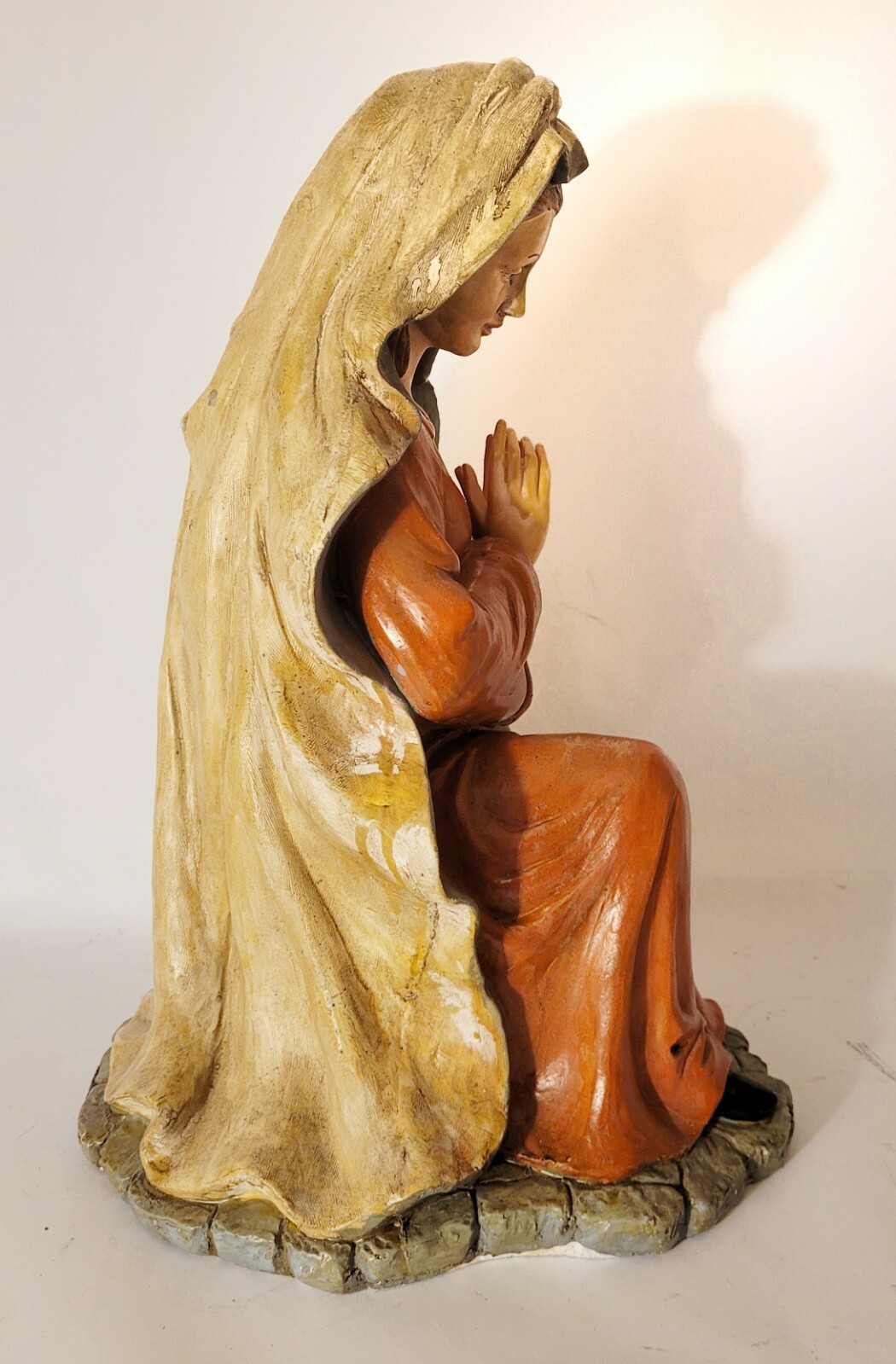 Vintage Virgin Mary Kneeling Nativity Statue Catholic Madonna Church Large 16″
