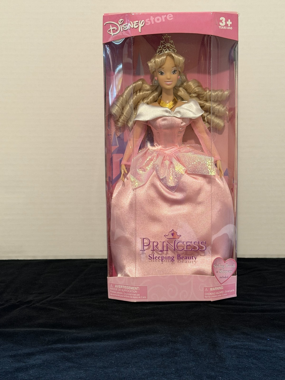 Disney Store Princess Aurora Sleeping Beauty Doll NIB Pink Box Crown