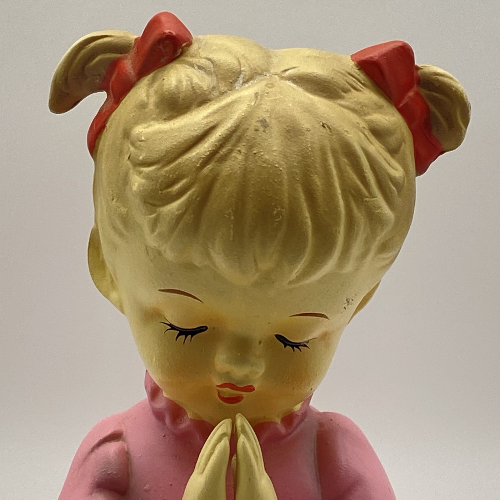 Vintage Norleans Japan Praying Girl Ceramic Collectible Nostalgia Bedtime Retro