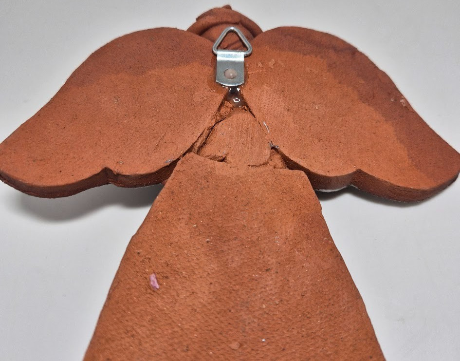 Handmade ceramic angel wall hanging