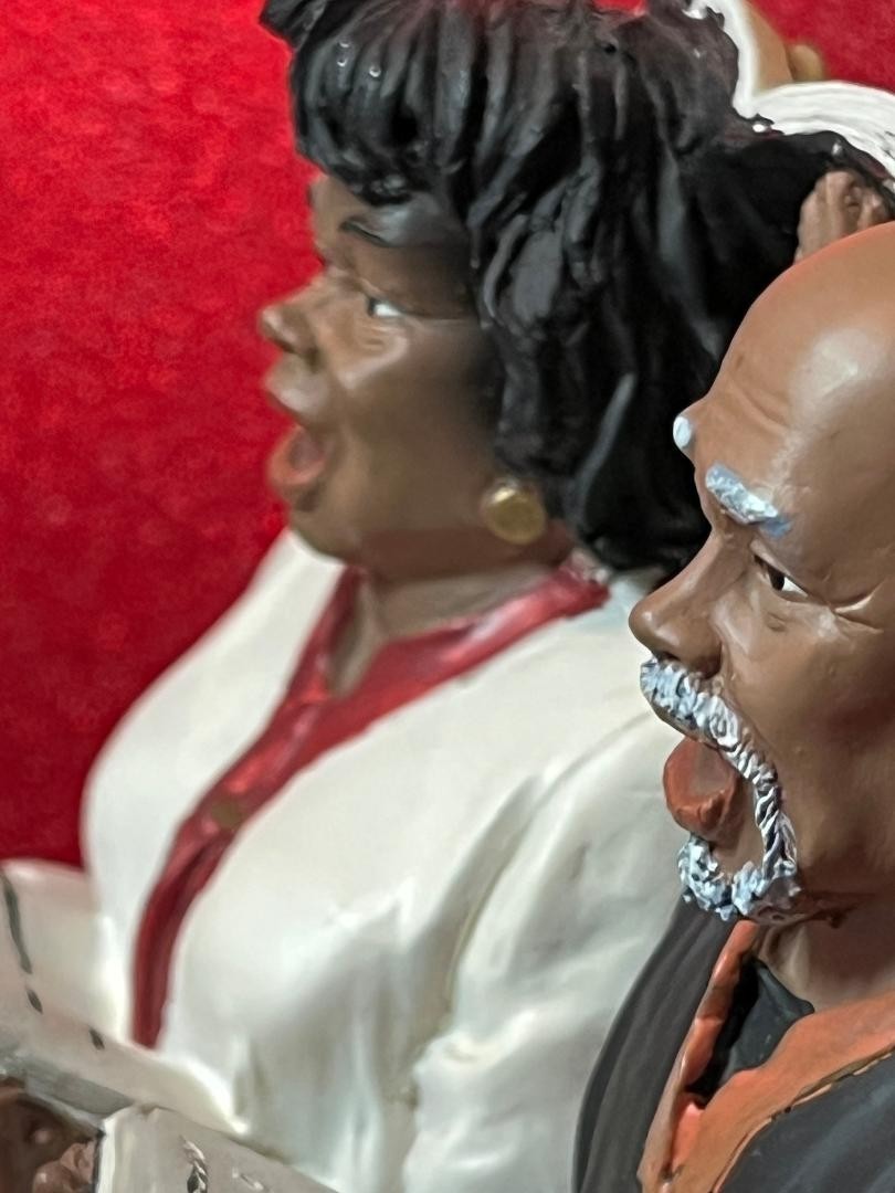 VTG 10″ AFRICAN AMERICAN CHURCH CHOIR FIGURINES