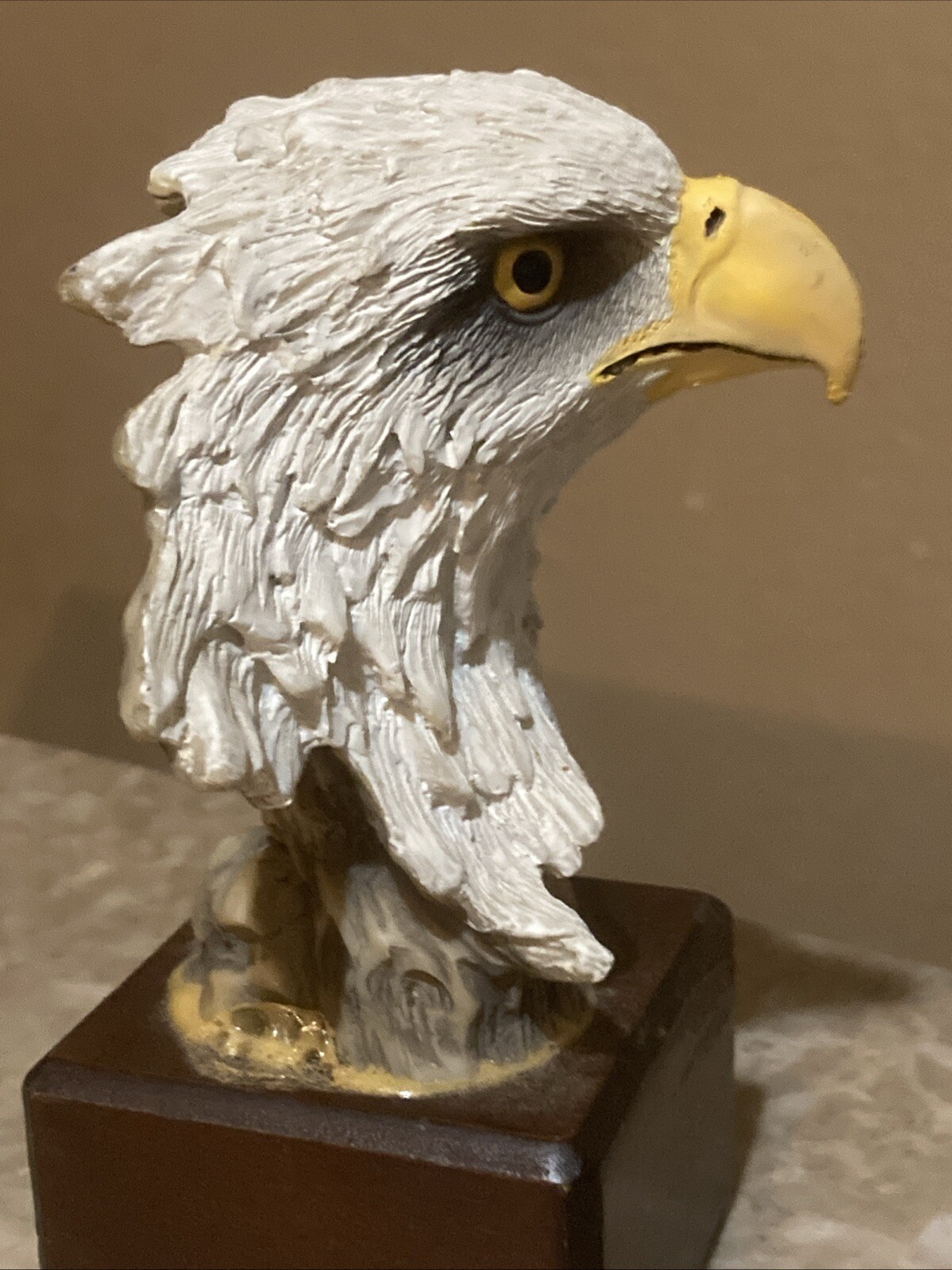 Bald Eagle Head Sculpture 5”1/2 In Tall