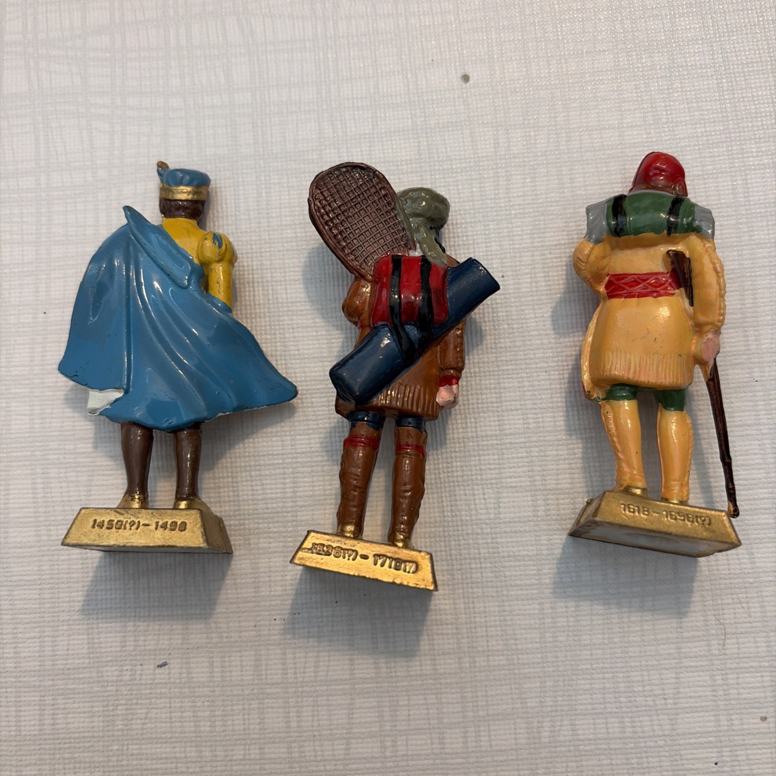 3 Vintage 1960’s Lipton Tea MARX Famous Canadians Premiums Figures