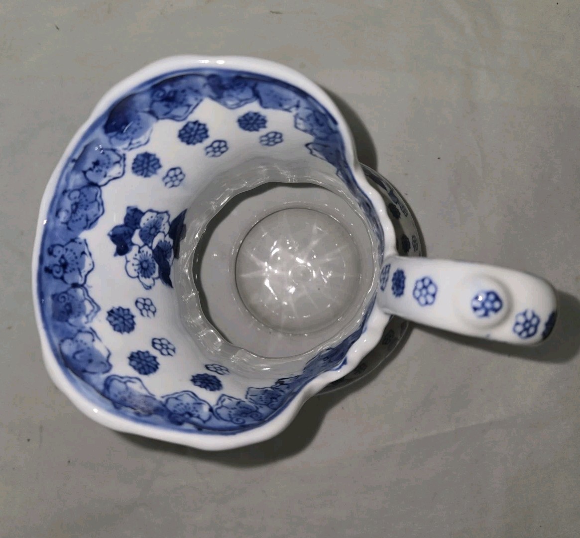 Vintage Delft Blue And White Andrea By Sadek Floral Pitcher