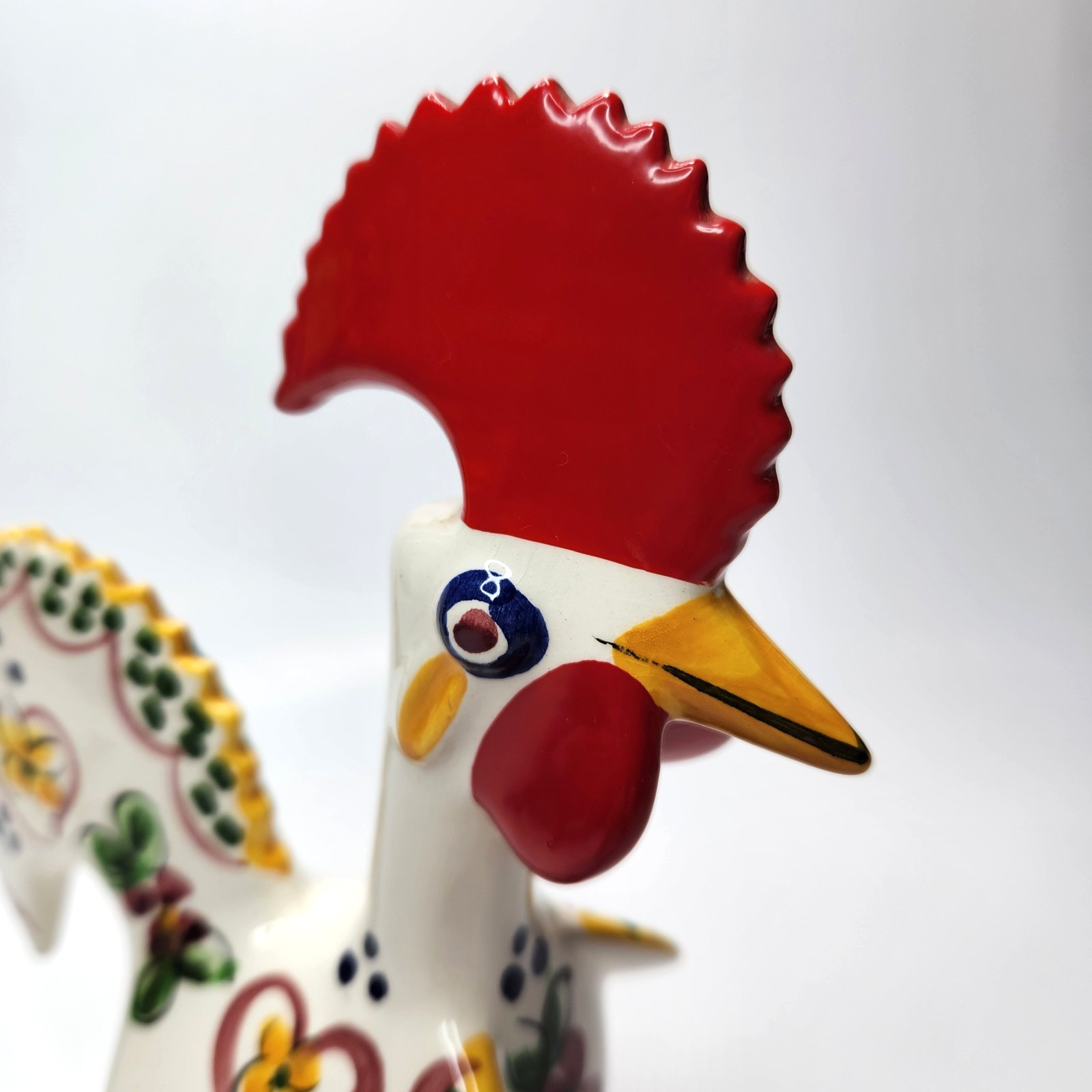 1979 Portugal Barcelos Folk Art Good Luck Ceramic Rooster (READ)
