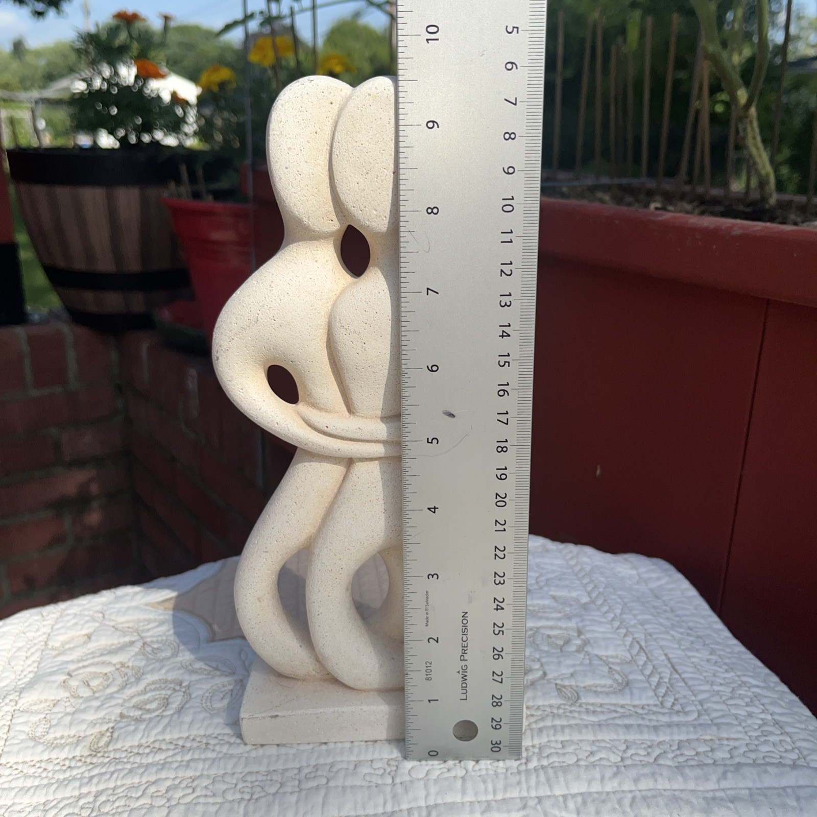 The Embracing Couple Lovers Cycladic Art Figure Idol Decorative Made in Greece