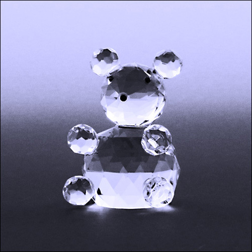 Clear Crystal Panda Collectible Figurine
