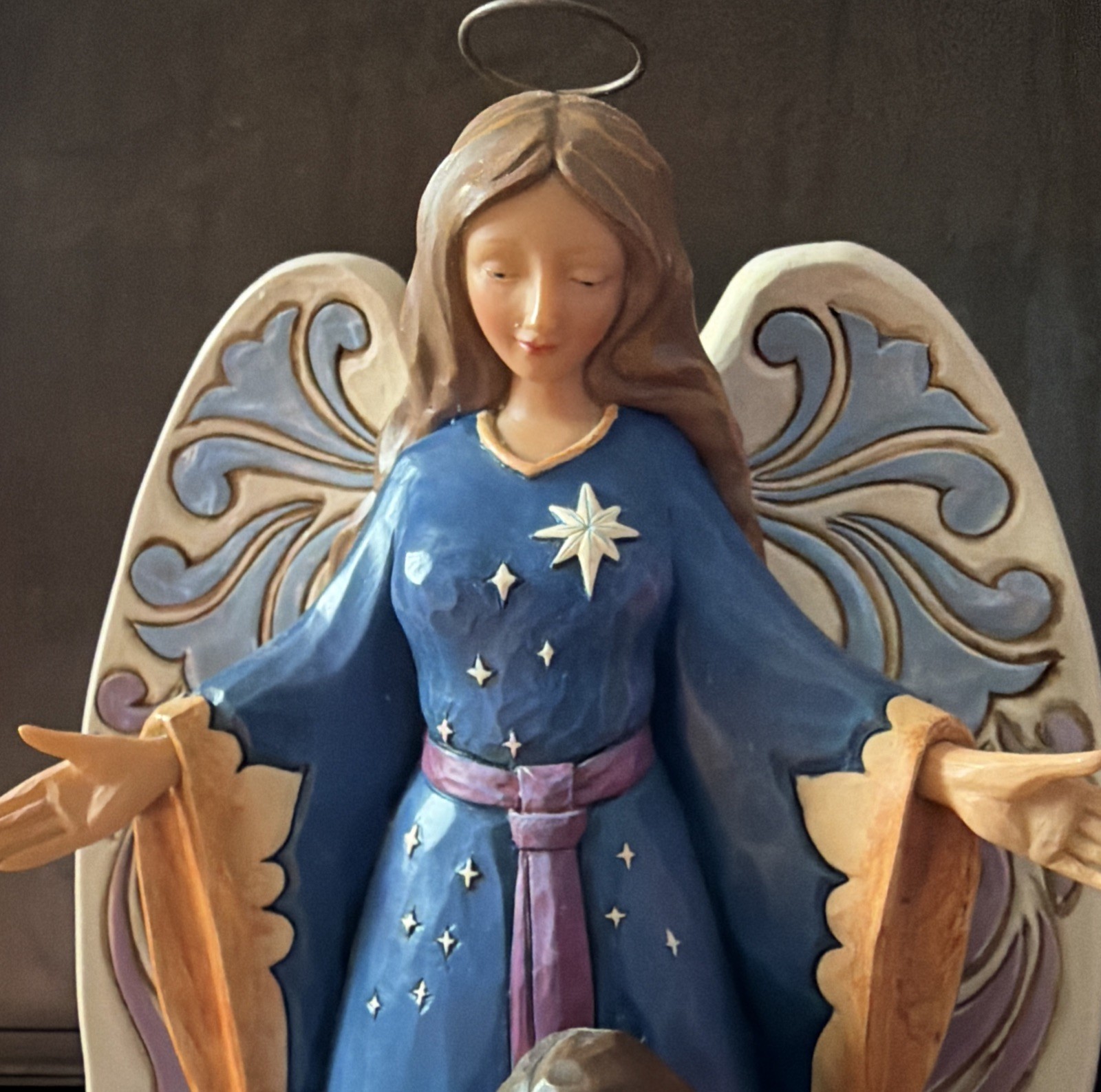 Jim Shore 2015 HOPE IS BORN ON CHRISTMAS MORN Angel Nativity Scene Broken Finger