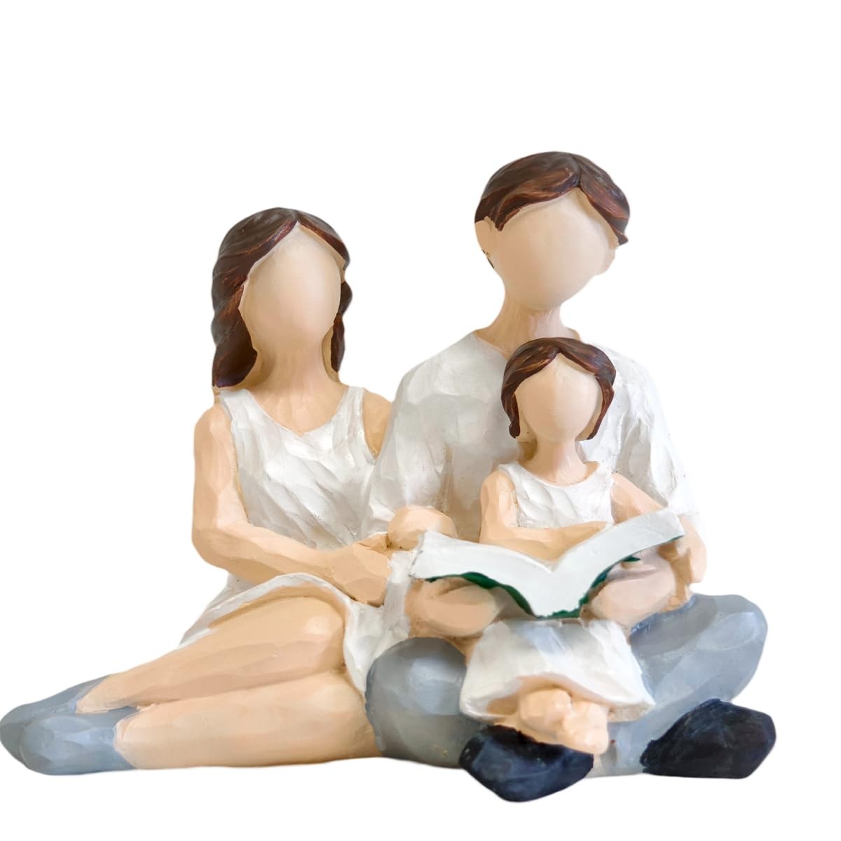 Family of 3 Figurines Gift, Parents and Kid Statue,Hand-Painted Resin Family …