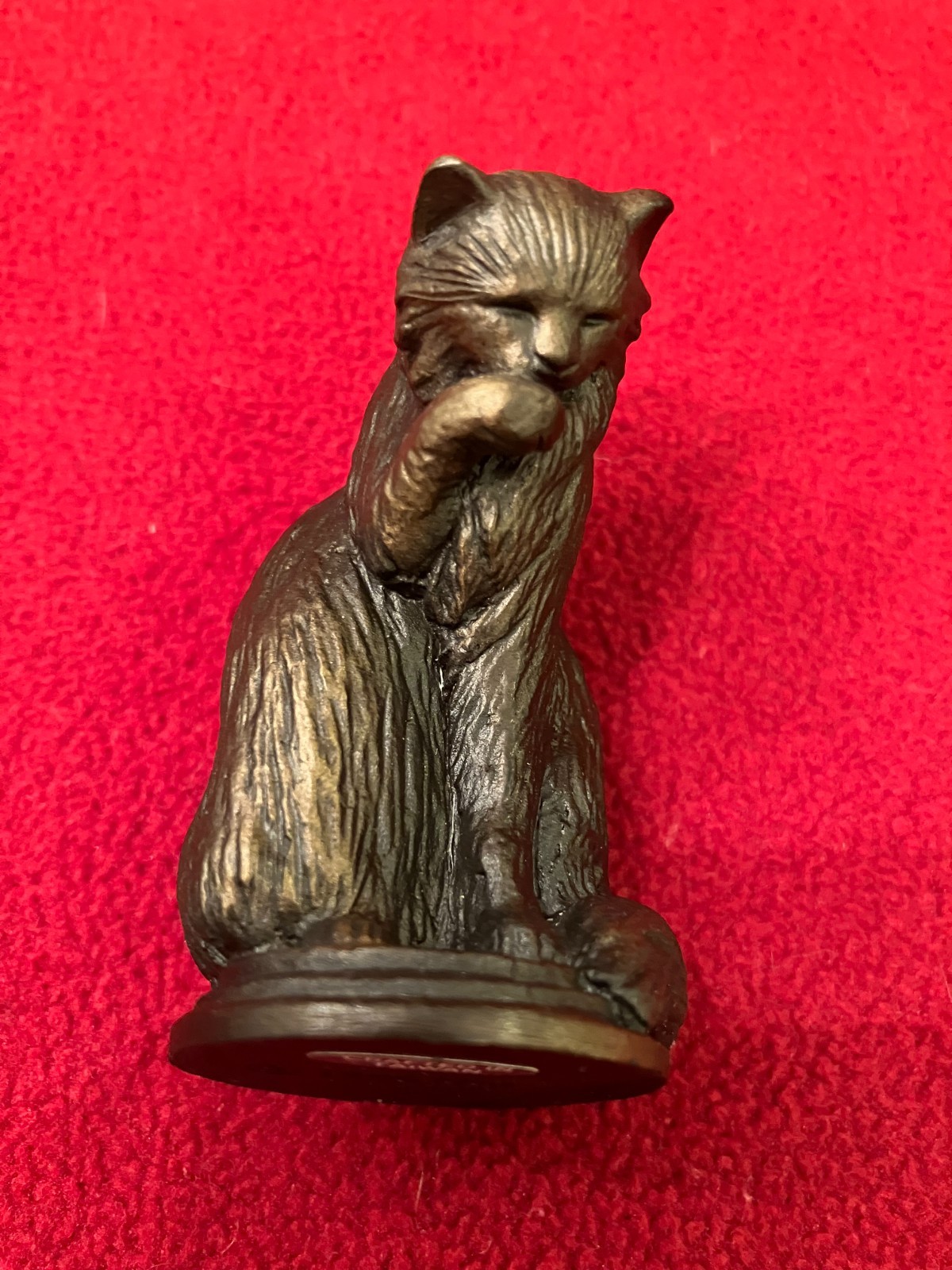 Franklin Mint Curio Cabinet Collection “Animalier” Brass Cat Figurine