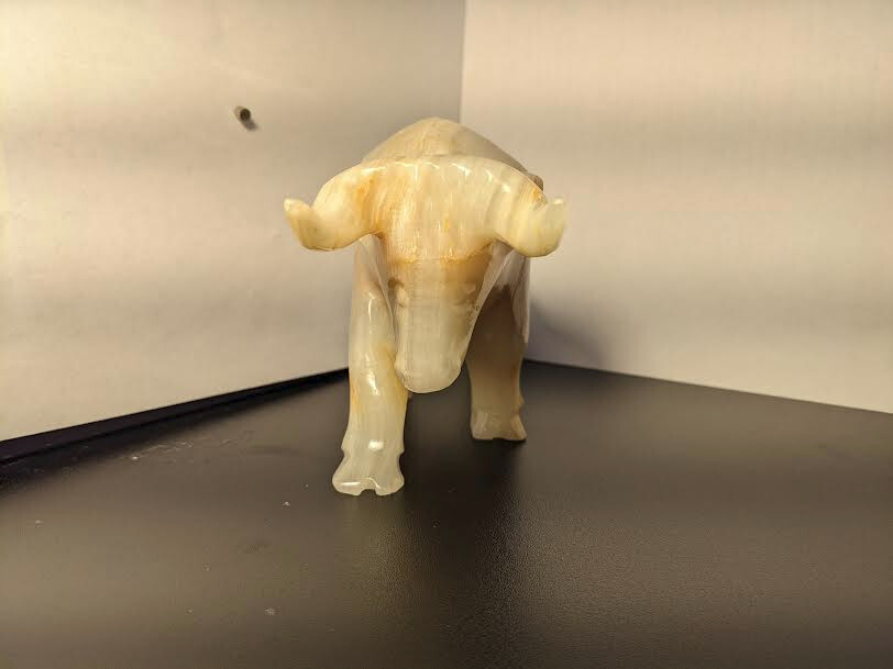 9″ Carved Alabaster Bull 3 lbs – Great Condition