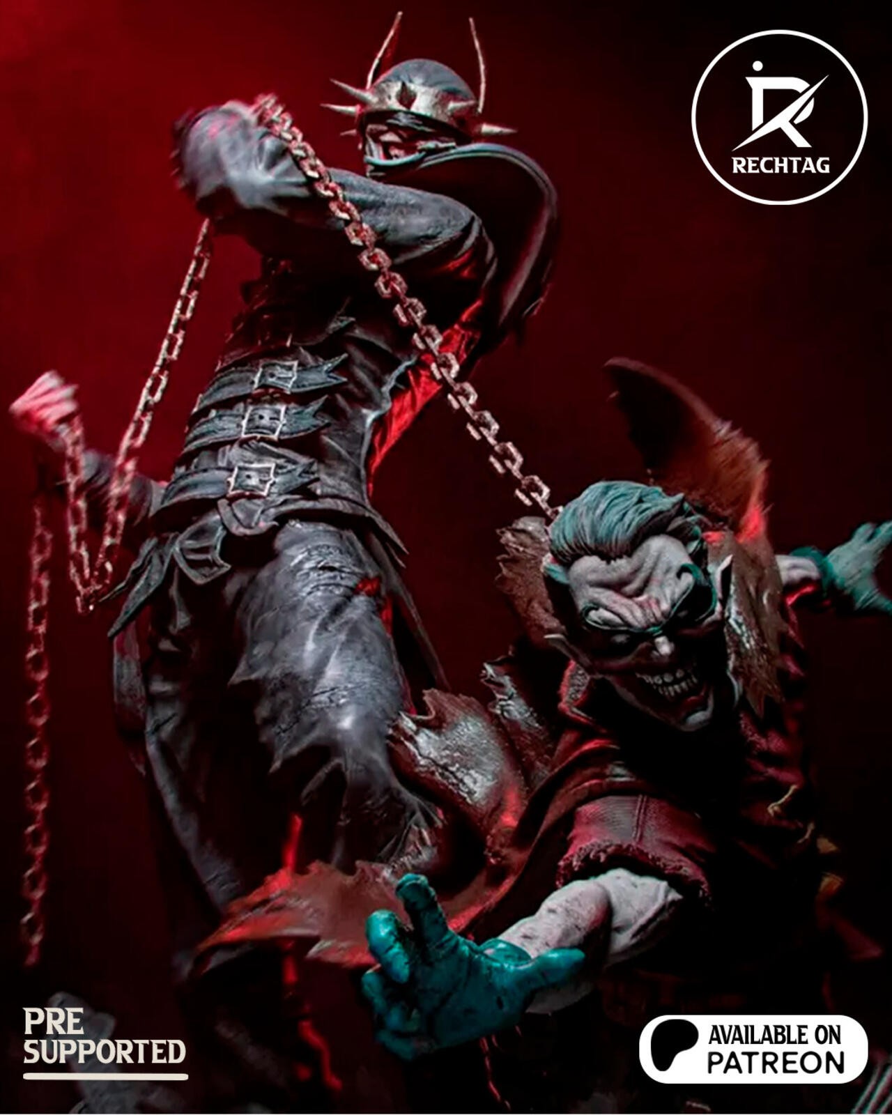 The Batman Who Laughs | Last Laugh Diorama | 3D Print Sculpture | Unpainted 1:8