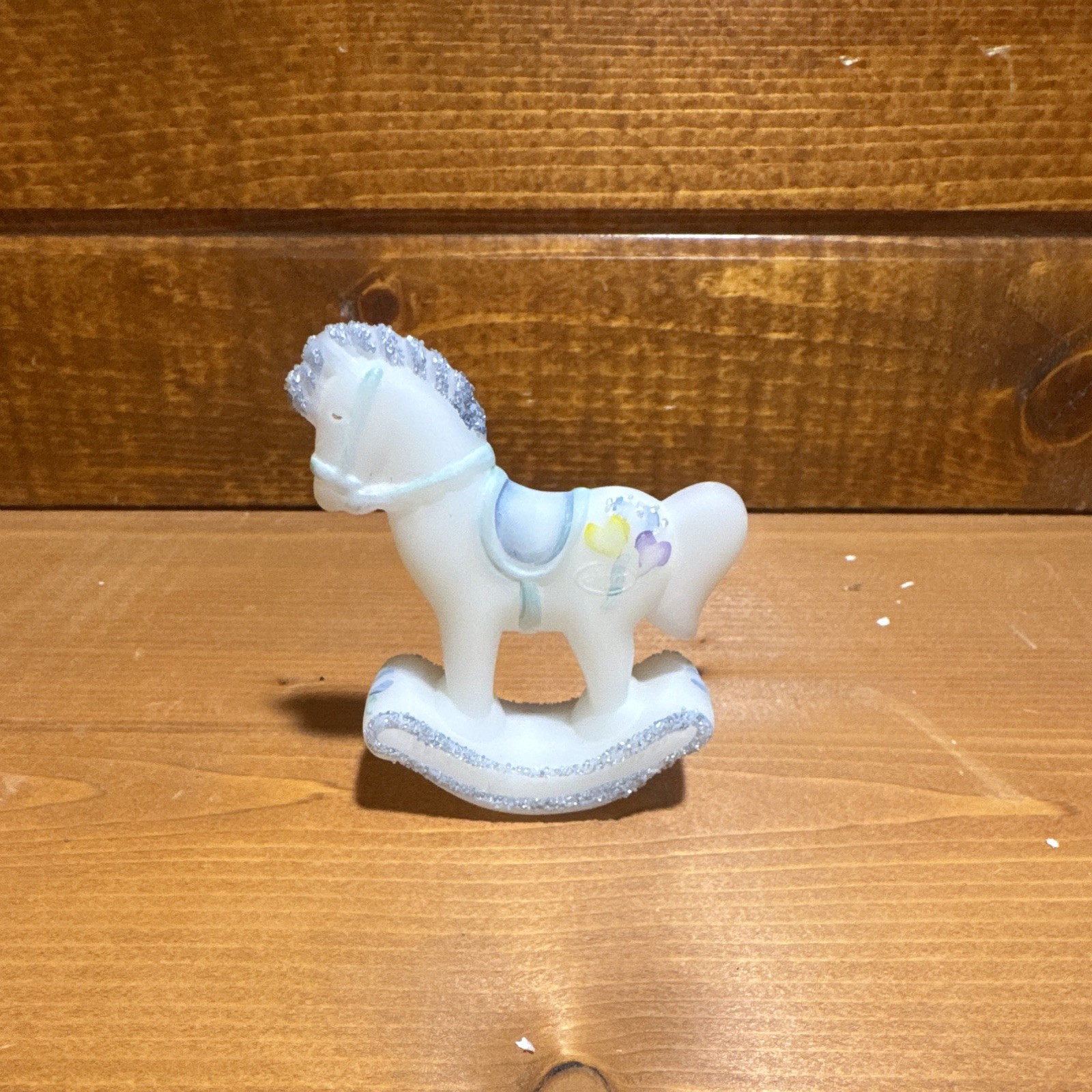 Fenton Fine Porcelain Hand Painted Signed Rocking Horse Figurine 3in 1986
