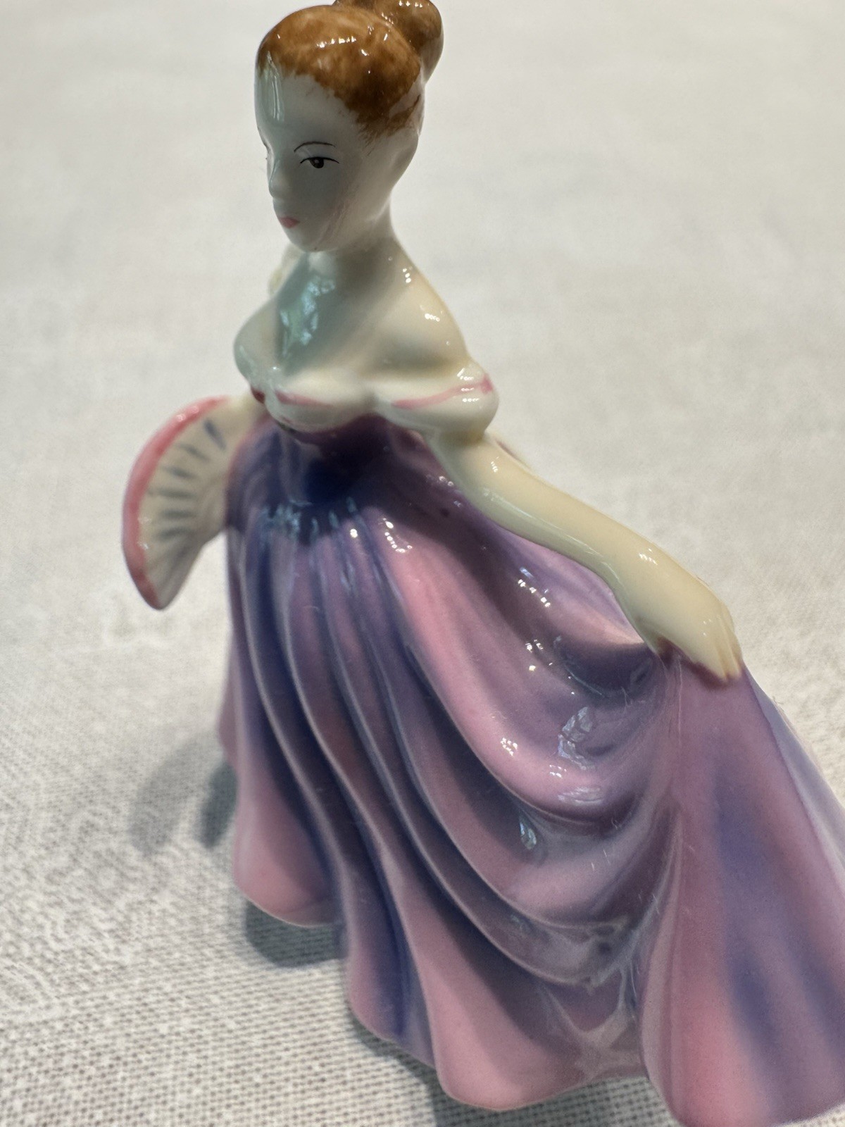 2007 Royal Doulton Miniature Lady Rachel M264 Purple Dress Bone China Figurine