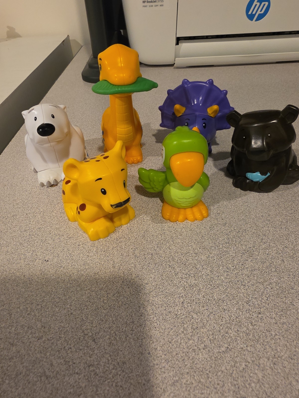 Vintage Lot Of 6 Fisher Price Little People Animals